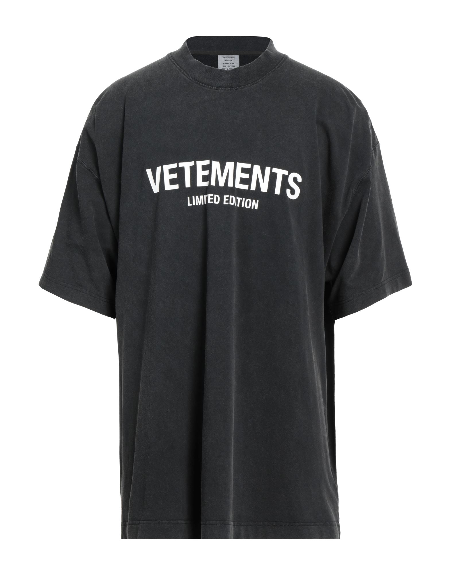 저지, 브랜드 로고, 프린트 디테일 솔리드 컬러, 크루넥, 쇼트 슬리브, 포켓 없음. 이미지