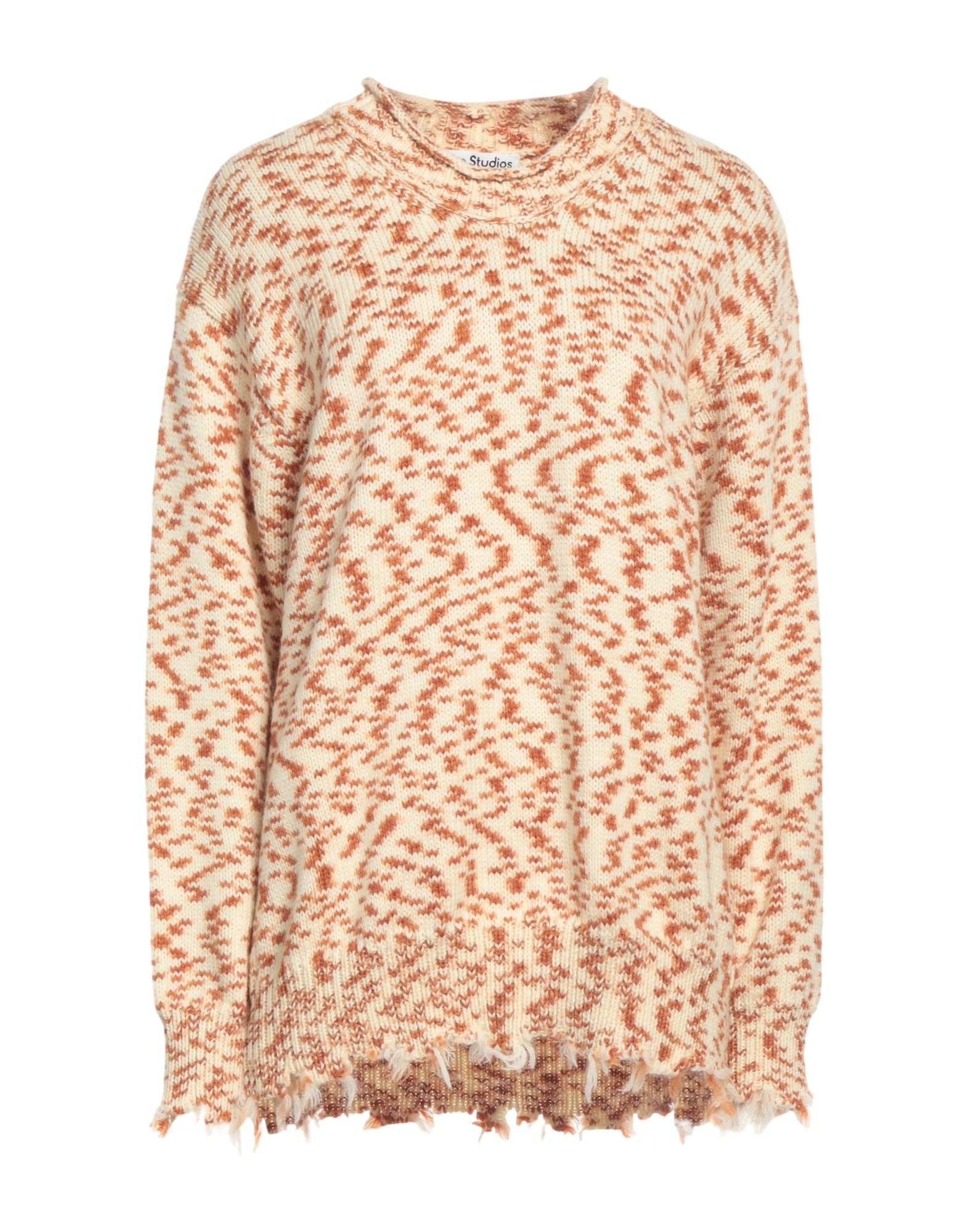 니트 소재, 미디엄웨이트 니트, 프린지, 멀티컬러 패턴, 목 넥, 롱 슬리브, 포켓 없음, 손세탁 또는 드라이클리닝, 건조기 사용불가, 표백 금지. 이미지