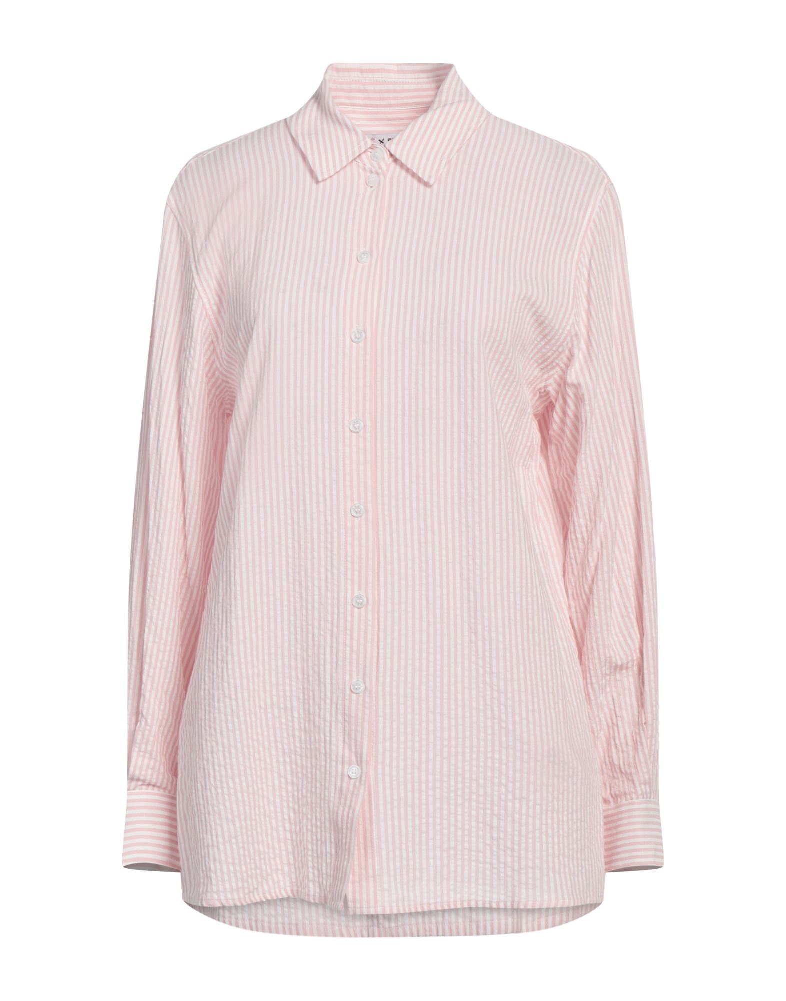 셔츠, 우븐, 스트라이프, 브랜드 로고, 클래식 칼라, 롱 슬리브, 버튼 여밈, 손세탁 또는 드라이클리닝, 표백 금지, 건조기 사용불가. 이미지