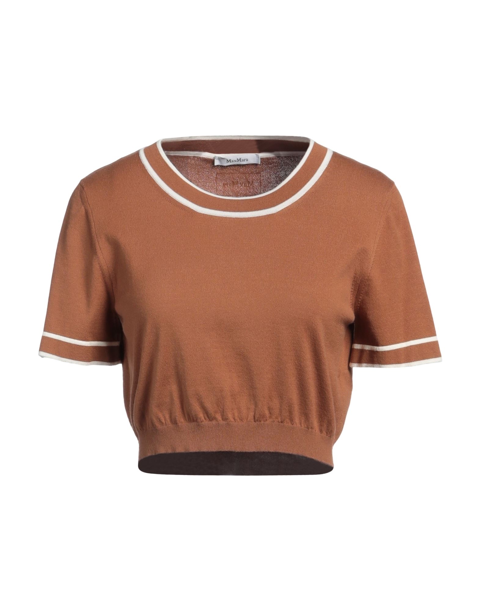 니트 소재, 라이트웨이트 니트, 장식 부착 없음, 투톤 패턴, 크루넥, 쇼트 슬리브, 포켓 없음, 손세탁, 표백 금지, 건조기 사용불가, 이 브랜드는 사이즈가 크게 나옵니다. 이미지