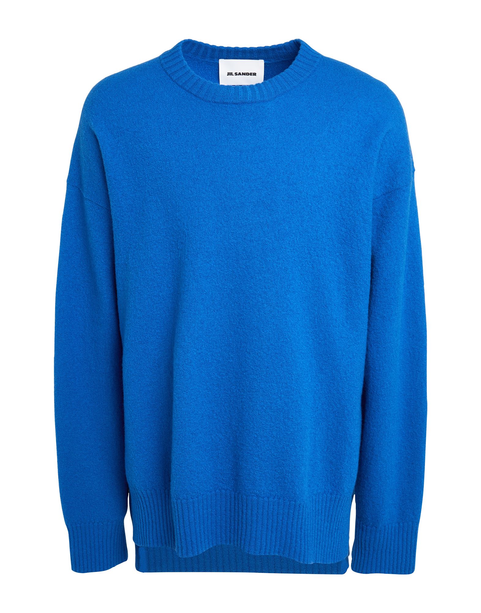 울, 미디엄웨이트 니트, 솔리드 컬러, 장식 부착 없음, 크루넥, 롱 슬리브, 사이드 슬릿 헴라인, 드라이클리닝, 표백 금지, 건조기 사용불가. 이미지