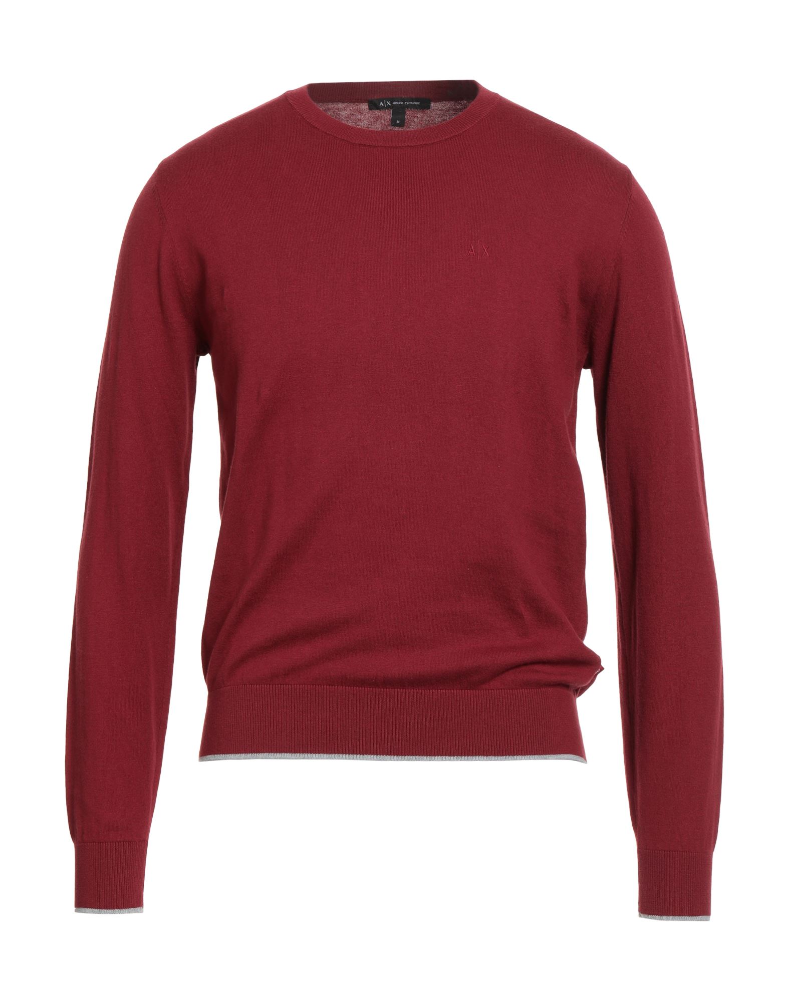 니트 소재, 라이트웨이트 니트, 자수 로고 장식, 파이핑 트림, 솔리드 컬러, 크루넥, 롱 슬리브, 손세탁, 표백 금지, 건조기 사용불가. 이미지