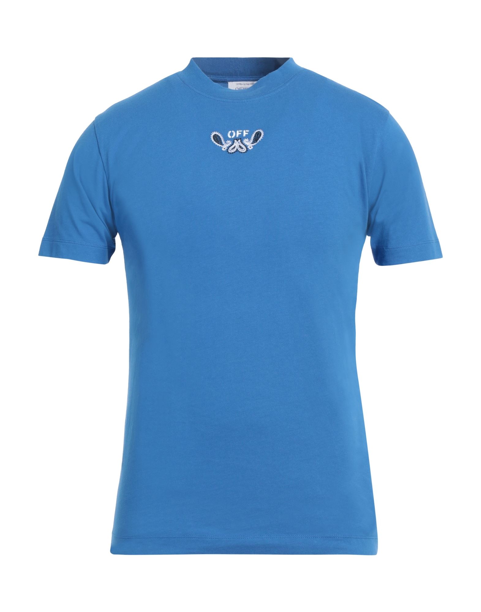 티셔츠, 저지, 장식 디테일 솔리드 컬러, 브랜드 로고, 자수 장식, 크루넥, 쇼트 슬리브, 세탁기로 세탁, 표백 금지, 건조기 사용불가. 이미지