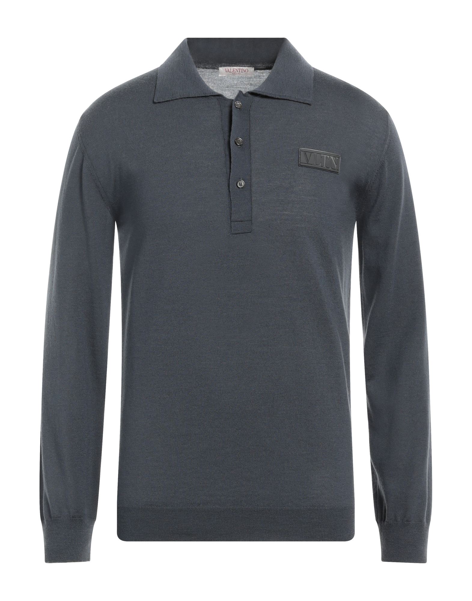 울, 라이트웨이트 니트, 브랜드 로고, 솔리드 컬러, 폴로 칼라, 롱 슬리브, 포켓 없음, 손세탁 또는 드라이클리닝, 표백 금지, 건조기 사용불가. 이미지