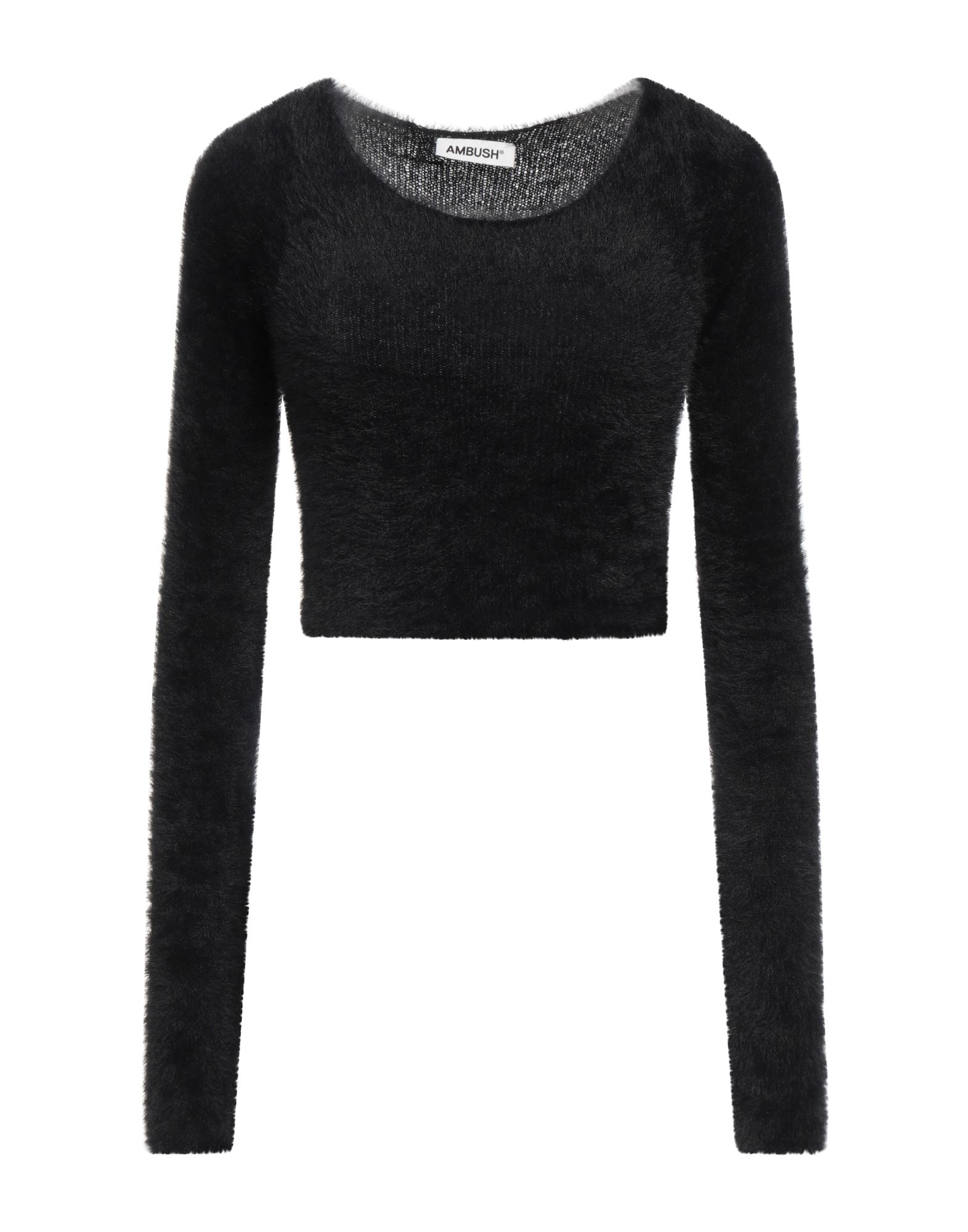 니트 소재, 미디엄웨이트 니트, 장식 부착 없음, 솔리드 컬러, 크루넥, 롱 슬리브, 포켓 1개. 이미지