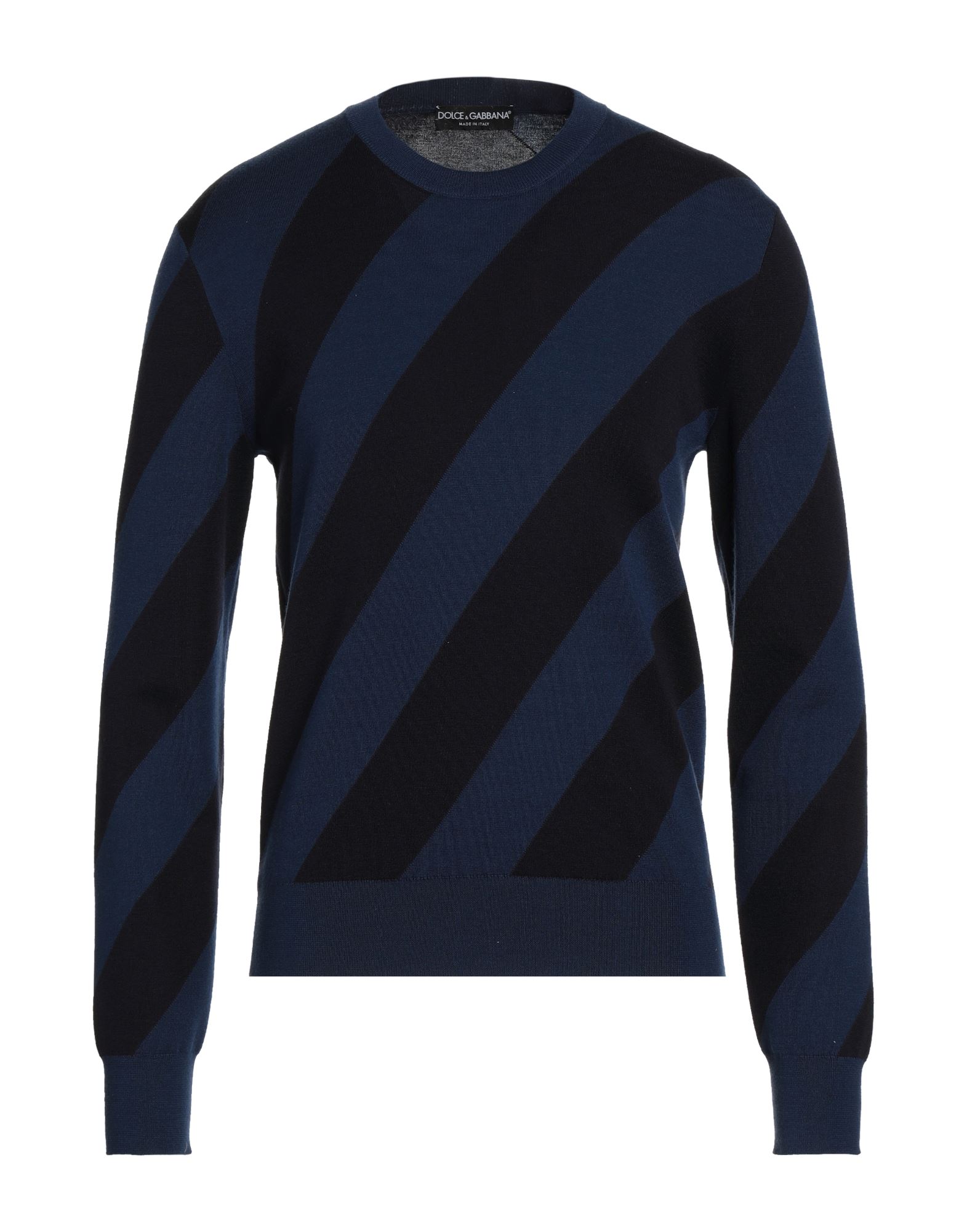 니트 소재, 라이트웨이트 니트, 장식 부착 없음, 스트라이프, 투톤 패턴, 라운드 네크라인, 롱 슬리브, 리브 조직 커프스, 포켓 없음, 라지 핏. 이미지