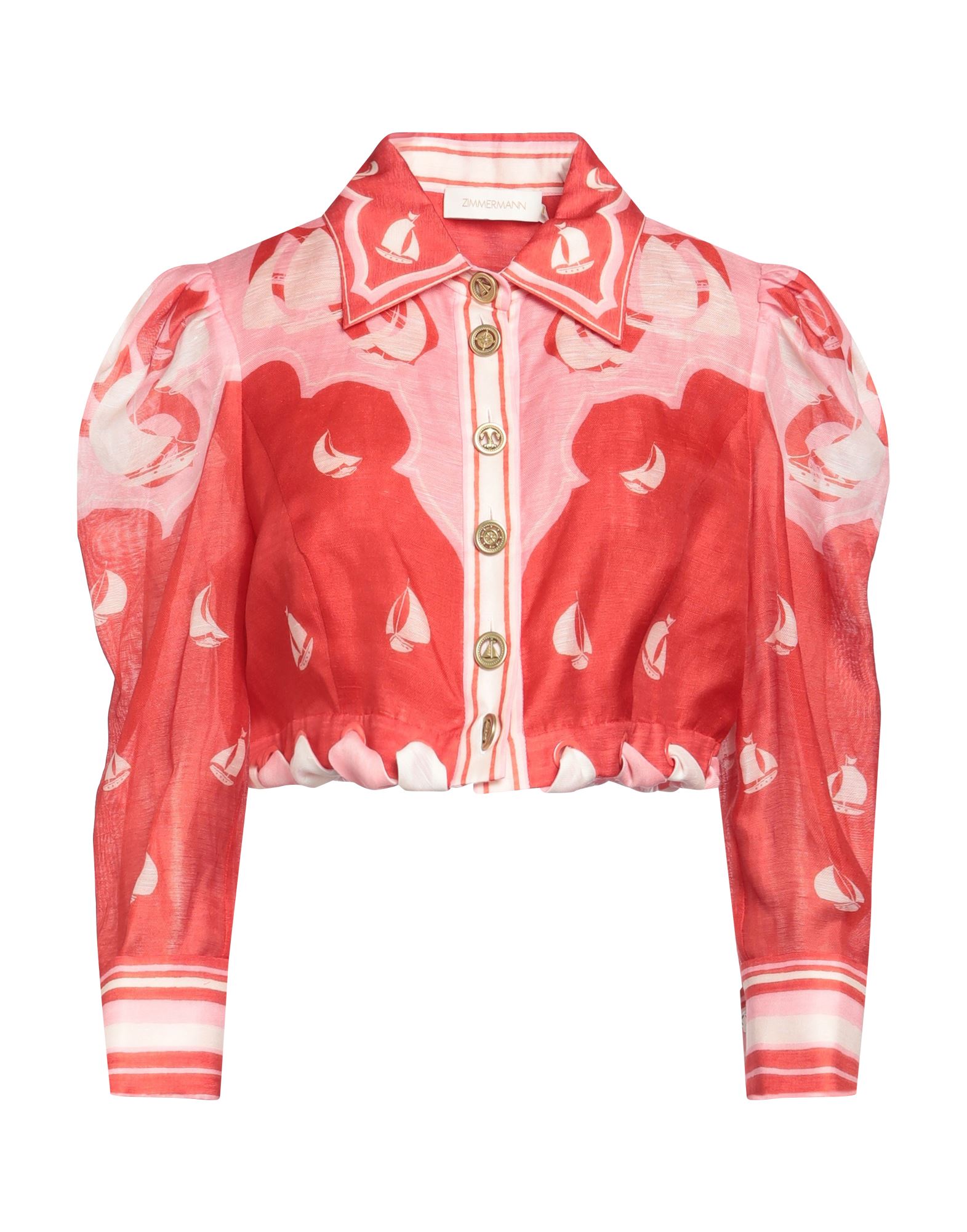 산퉁, 콘트라스트 디테일, 멀티컬러 패턴, 클래식 칼라, 롱 슬리브, 버튼 커프스, 버튼 여밈, 포켓 없음. 이미지