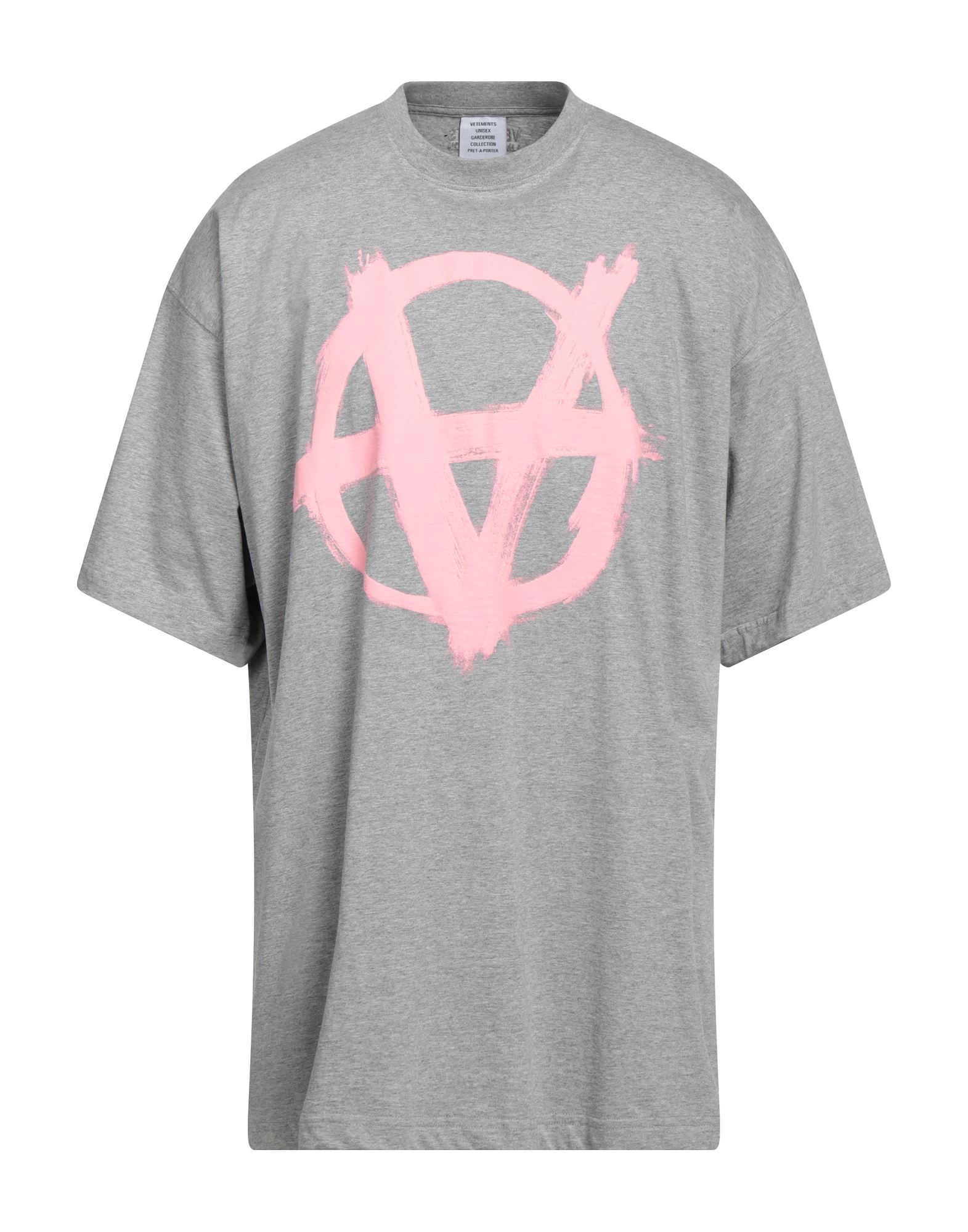 저지, 브랜드 로고, 프린트 디테일 솔리드 컬러, 라운드 네크라인, 쇼트 슬리브, 포켓 없음. 이미지