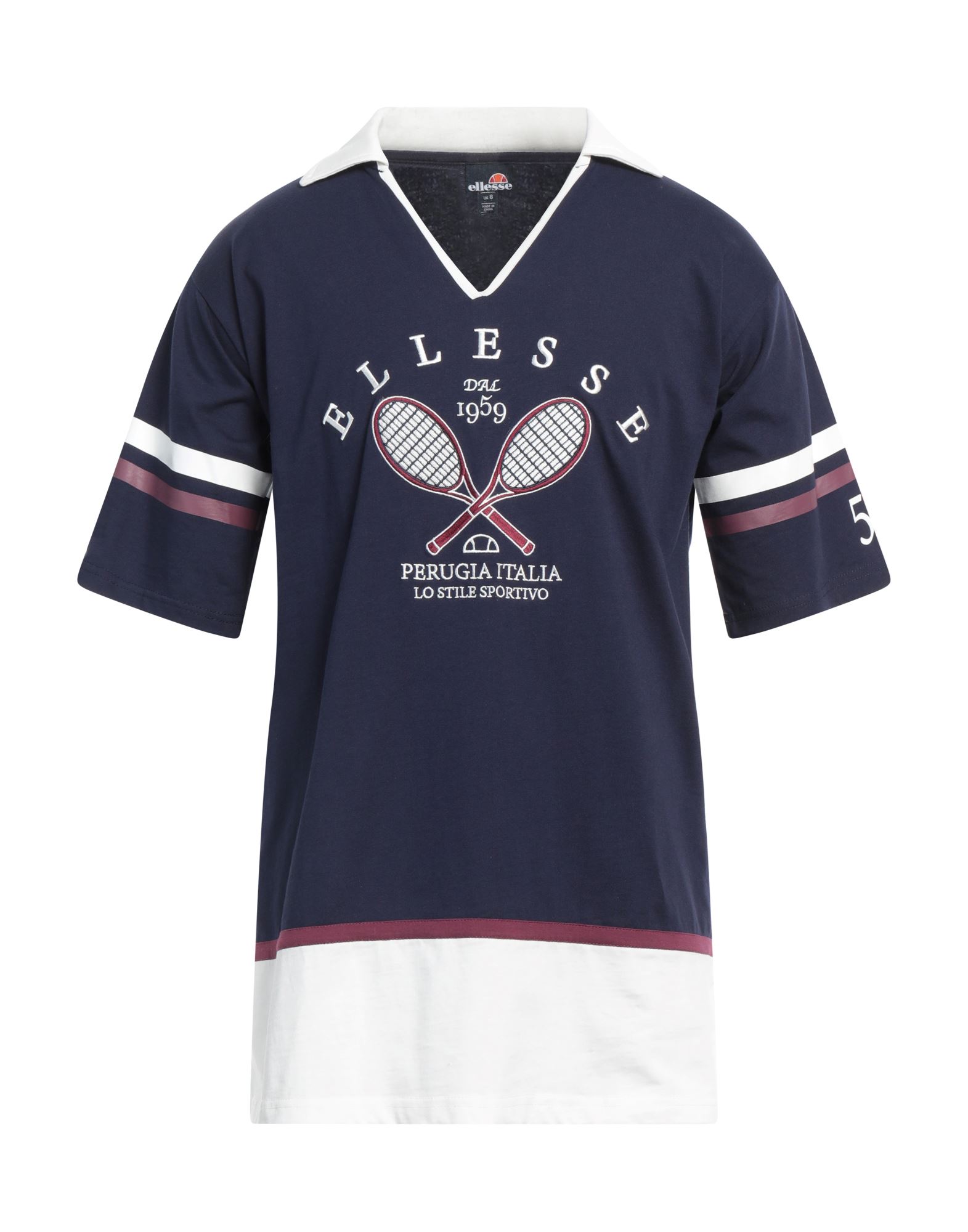 저지, 자수 로고 장식, 자수 장식, 멀티컬러 패턴, 캠프 칼라, 쇼트 슬리브, 세탁기로 세탁, 표백 금지, 건조기 사용불가. 이미지