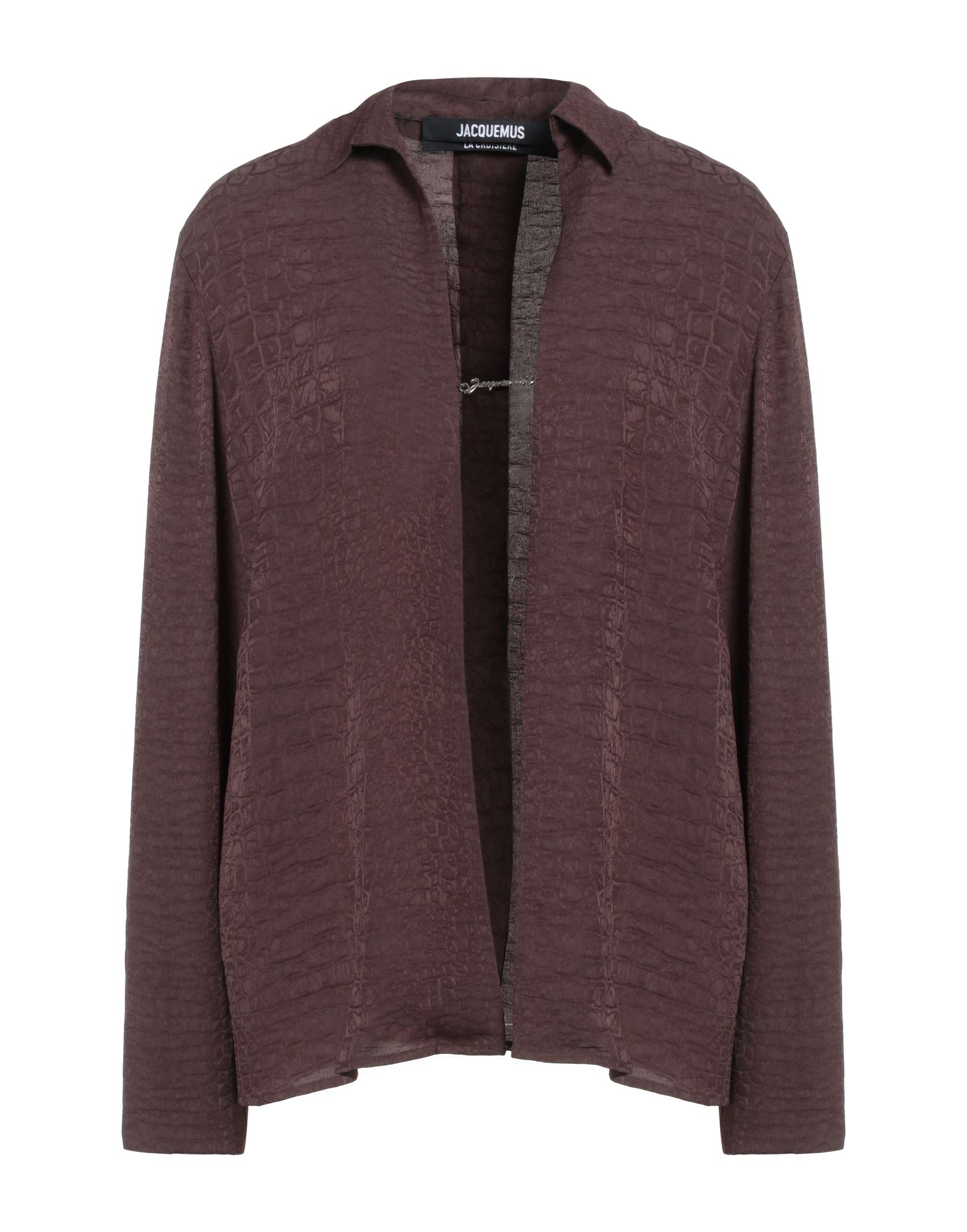 셔츠, 크레이프, 솔리드 컬러, 브랜드 로고, 클래식 칼라, 롱 슬리브, 드라이클리닝, 표백 금지, 건조기 사용불가. 이미지