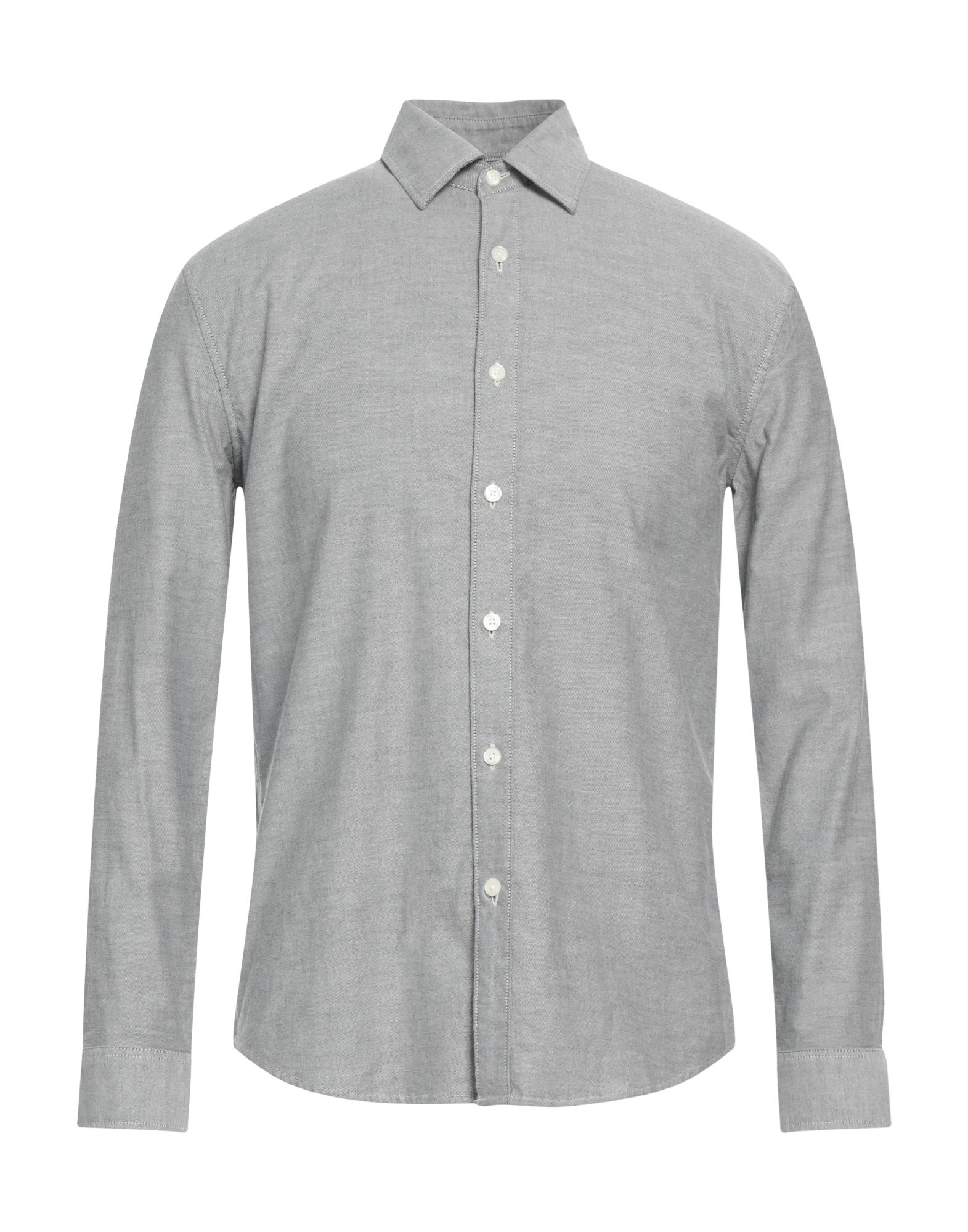 레귤러 셔츠, 우븐, 헤링본, 장식 부착 없음, 클래식 칼라, 롱 슬리브, 스냅버튼 커프스, 버튼 여밈, 스트레치. 이미지
