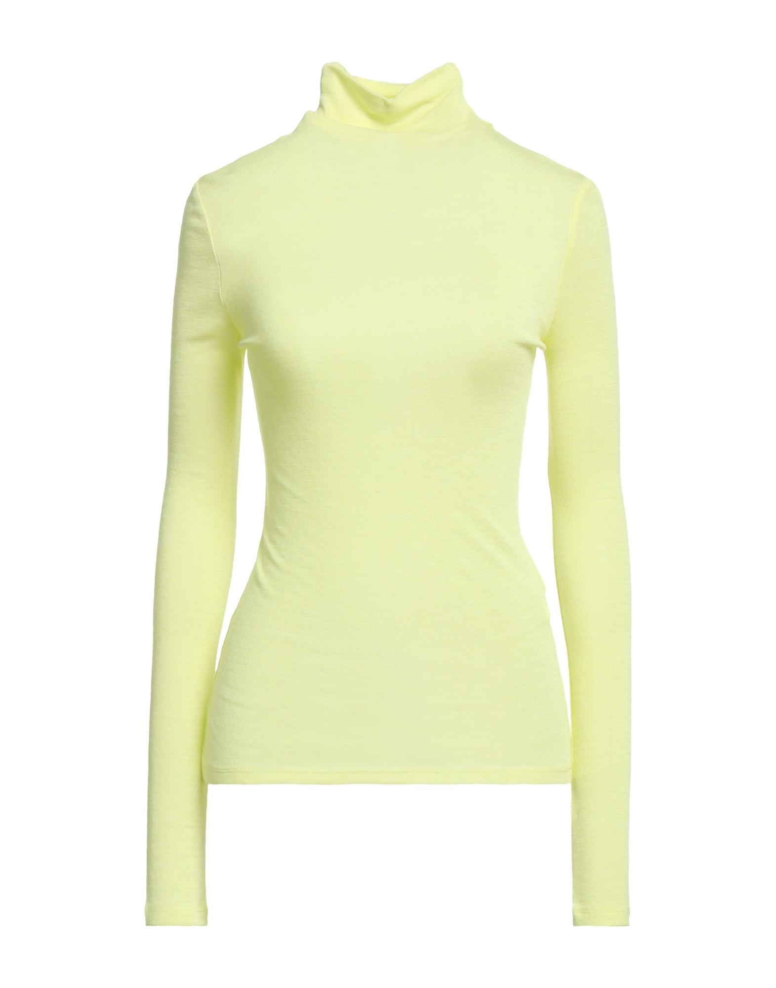 니트 소재, 라이트웨이트 니트, 멜란지 효과, 장식 부착 없음, 솔리드 컬러, 터틀넥, 롱 슬리브, 포켓 없음. 이미지