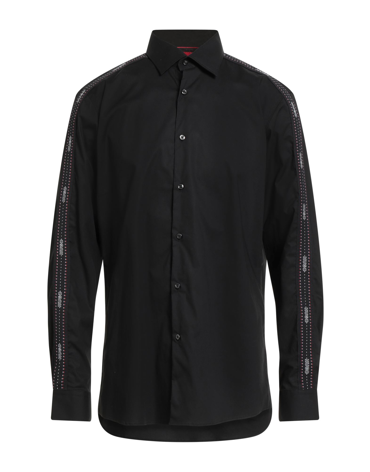 레귤러 셔츠, 우븐, 솔리드 컬러, 브랜드 로고, 클래식 칼라, 롱 슬리브, 버튼 여밈, 스트레치, 세탁기로 세탁, 표백 금지, 건조기 사용불가, 이 브랜드는 사이즈가 크게 나옵니다. 이미지