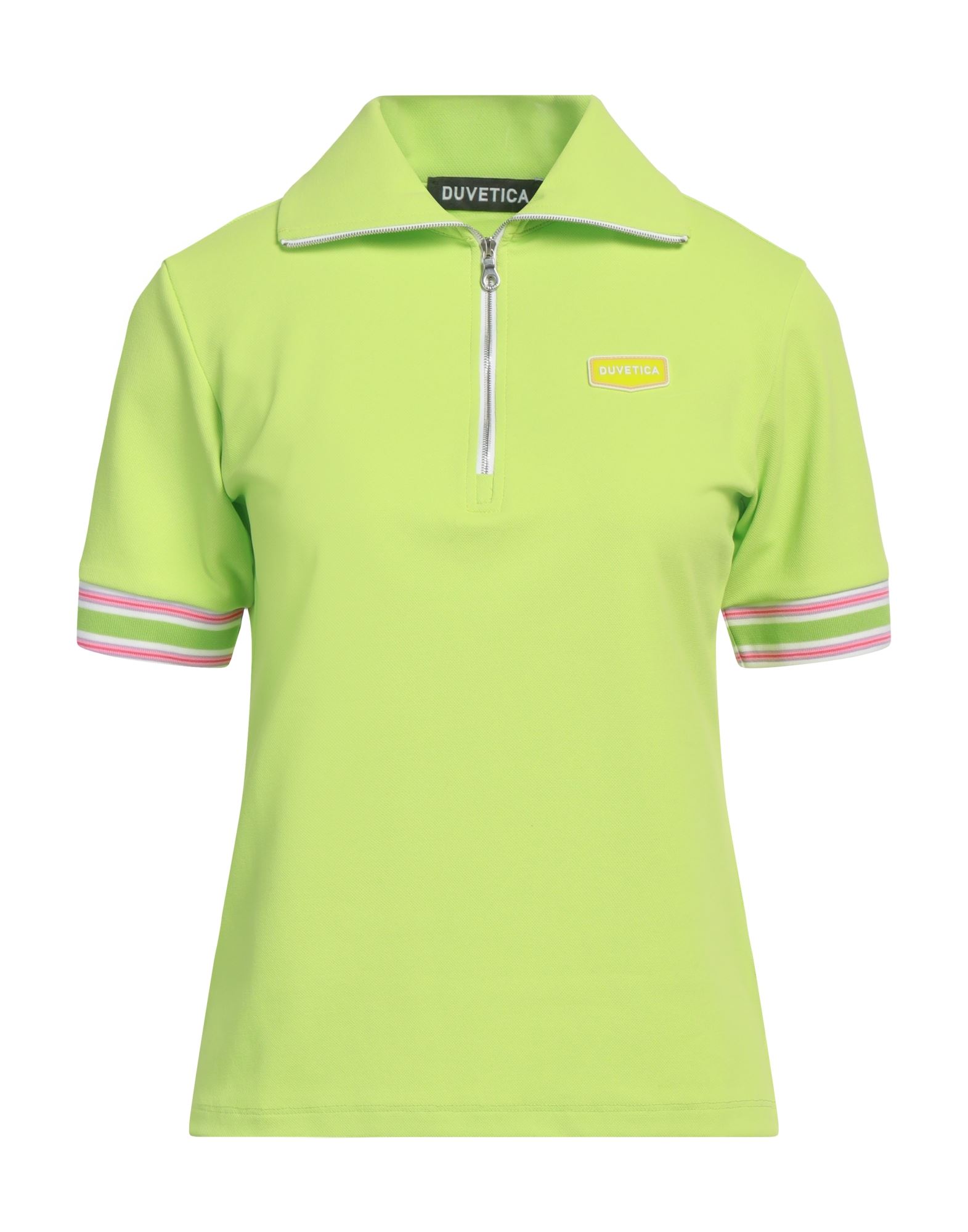 피케, 솔리드 컬러, 브랜드 로고, 폴로 칼라, 쇼트 슬리브, 지퍼 여밈, 손세탁 또는 드라이클리닝, 표백 금지, 건조기 사용불가. 이미지