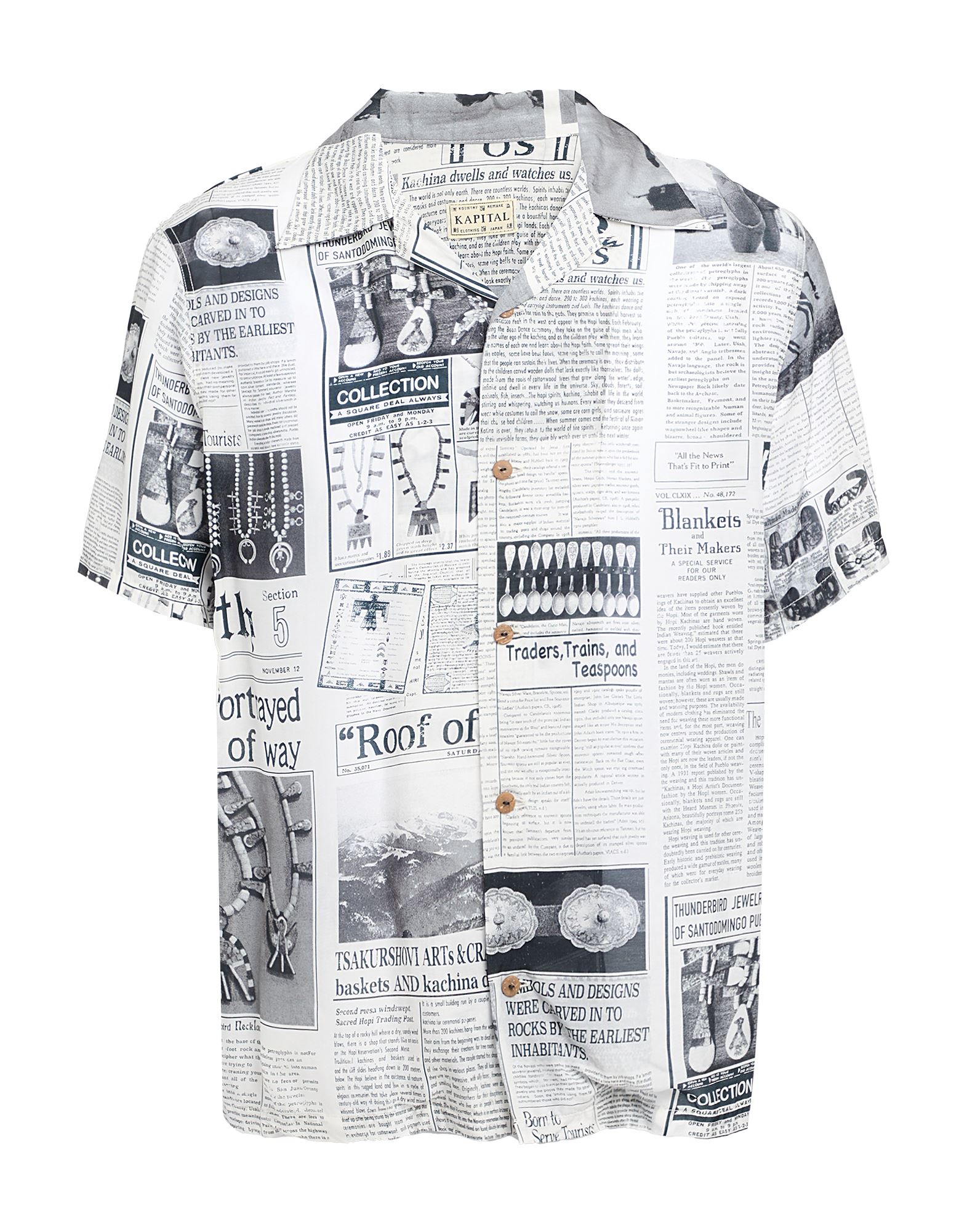 우븐, 장식 부착 없음, 멀티컬러 패턴, 라펠, 쇼트 슬리브, 버튼 여밈, 포켓 없음, 손세탁 또는 드라이클리닝, 표백 금지, 건조기 사용불가, 레귤러 셔츠. 이미지