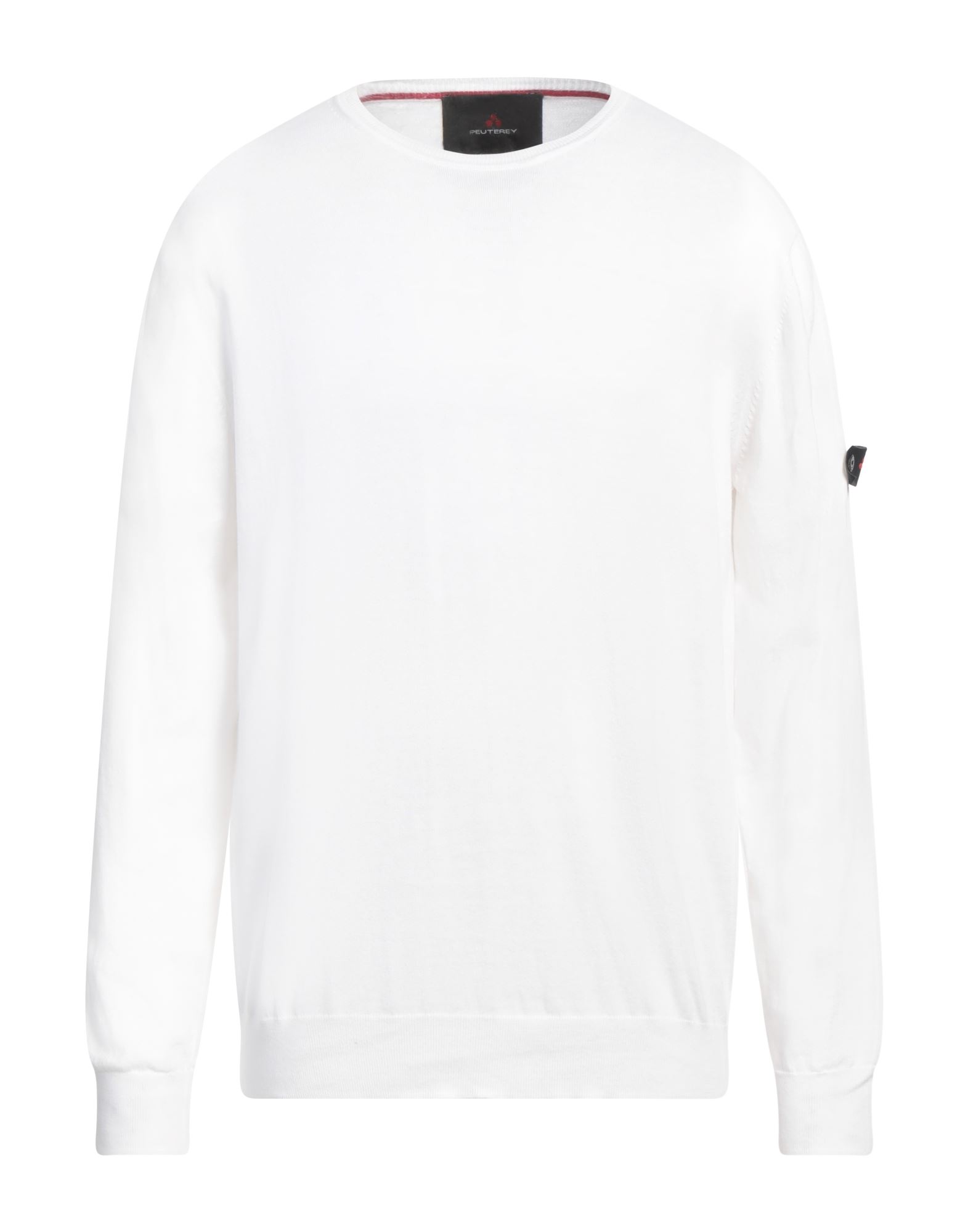 니트 소재, 라이트웨이트 니트, 솔리드 컬러, 브랜드 로고, 크루넥, 롱 슬리브, 세탁기 세탁 또는 드라이클리닝, 표백 금지, 건조기 사용불가, 이 브랜드는 사이즈가 크게 나옵니다. 이미지