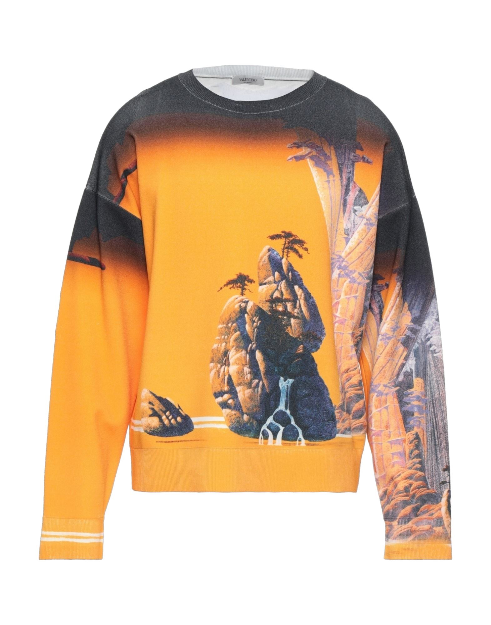 니트 소재, 라이트웨이트 니트, 브랜드 로고, 플로럴 모티브, 라운드 네크라인, 롱 슬리브, 포켓 없음, 라지 핏. 이미지