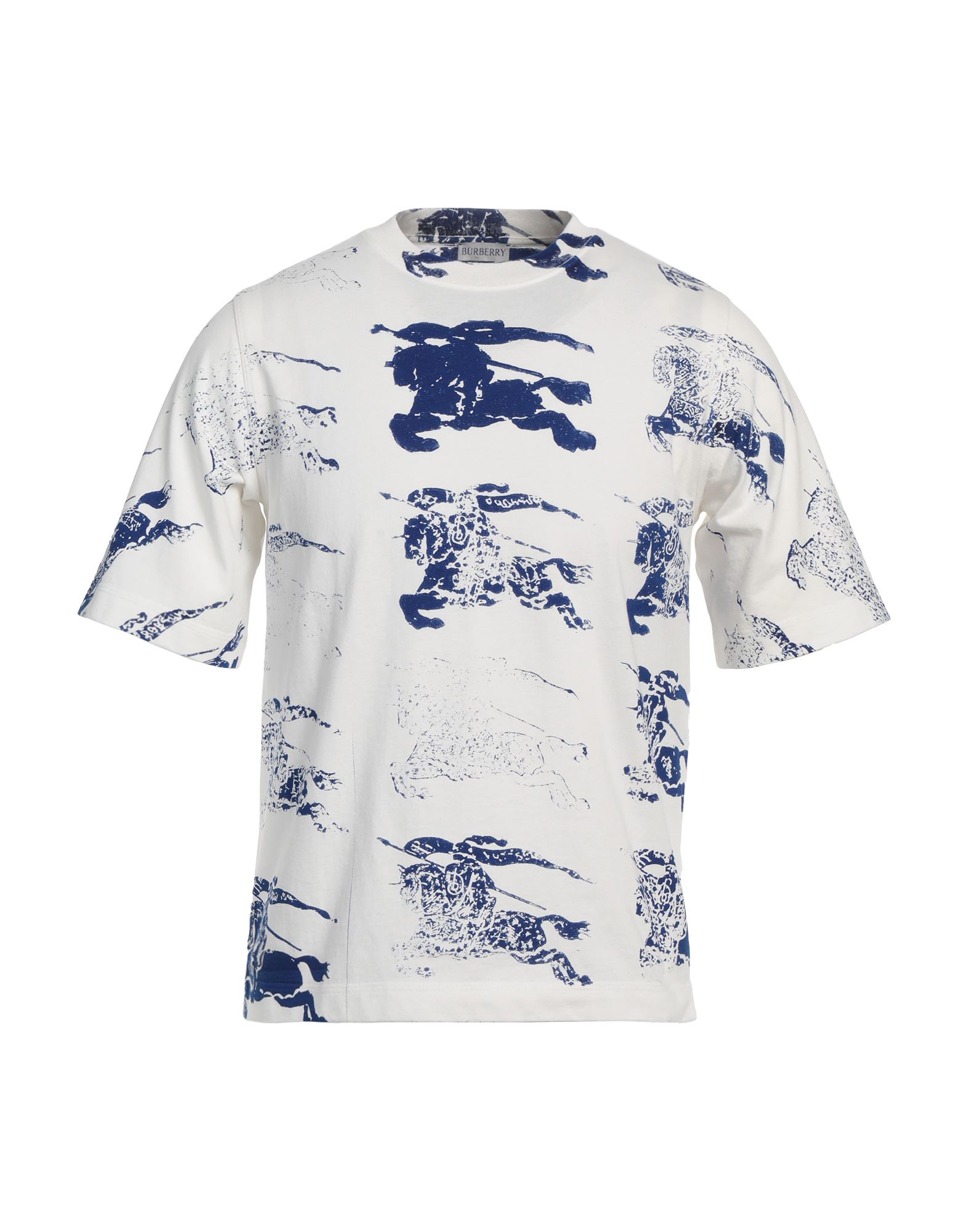 로고 프린트 티셔츠, 저지, 로고 디자인, 장식 부착 없음, 크루넥, 쇼트 슬리브, 스트레치, 세탁기로 세탁, 표백 금지, 건조기 사용불가. 이미지