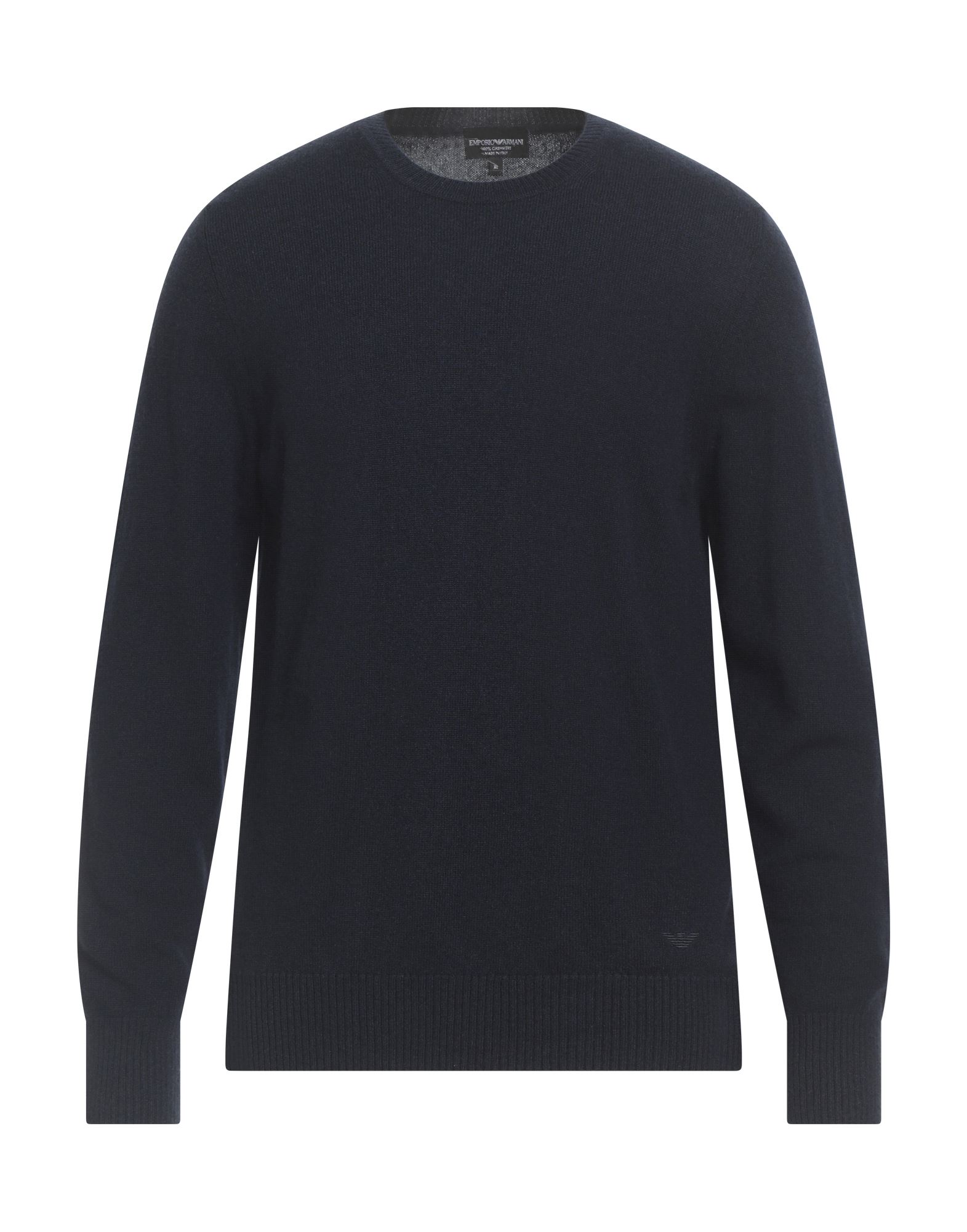 캐시미어, 라이트웨이트 니트, 자수 로고 장식, 솔리드 컬러, 크루넥, 롱 슬리브, 손세탁 또는 드라이클리닝, 표백 금지, 건조기 사용불가. 이미지