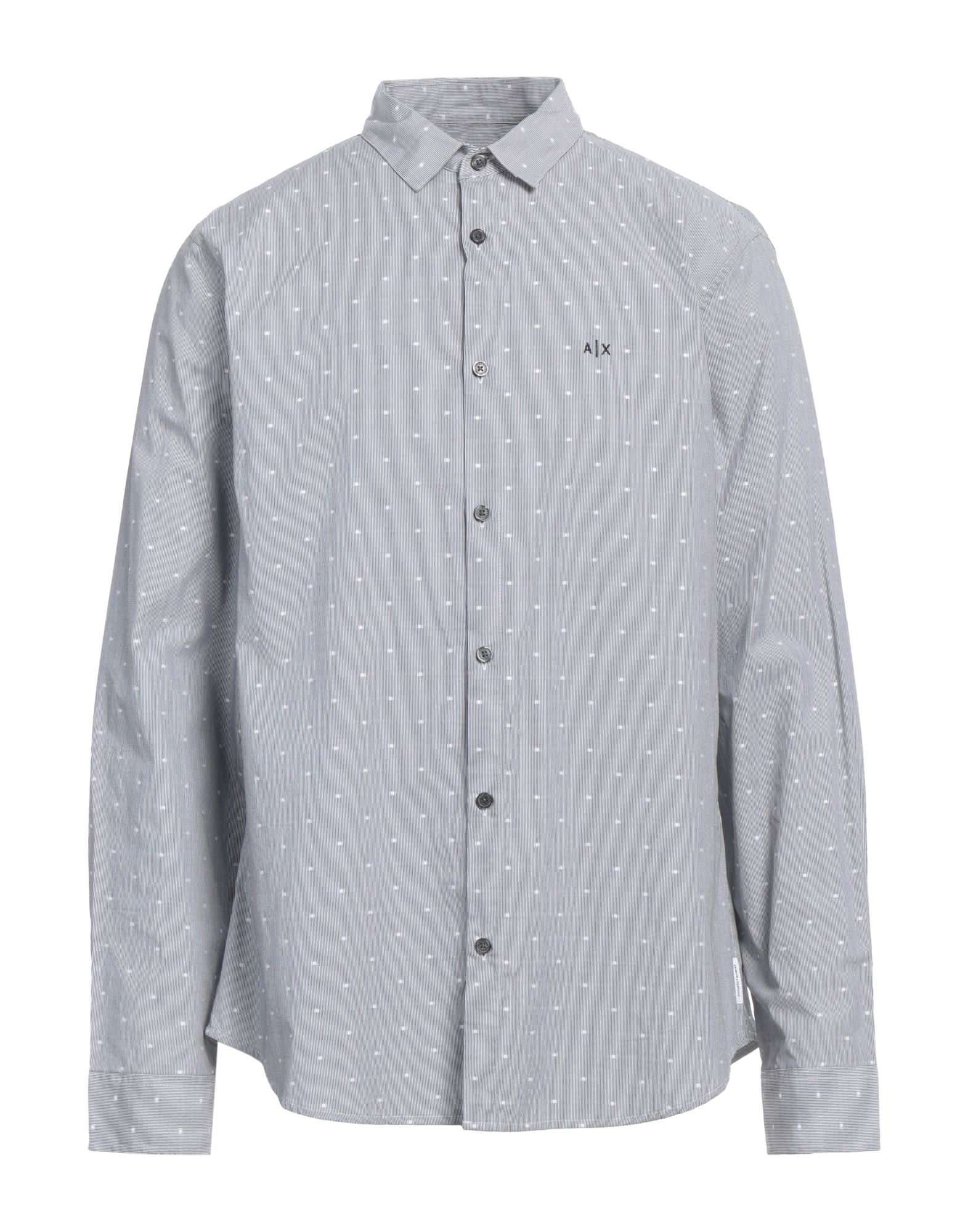 우븐, 자수 로고 장식, 스트라이프, 클래식 칼라, 롱 슬리브, 버튼 여밈, 포켓 없음, 세탁기로 세탁, 표백 금지, 건조기 사용불가, 레귤러 셔츠. 이미지