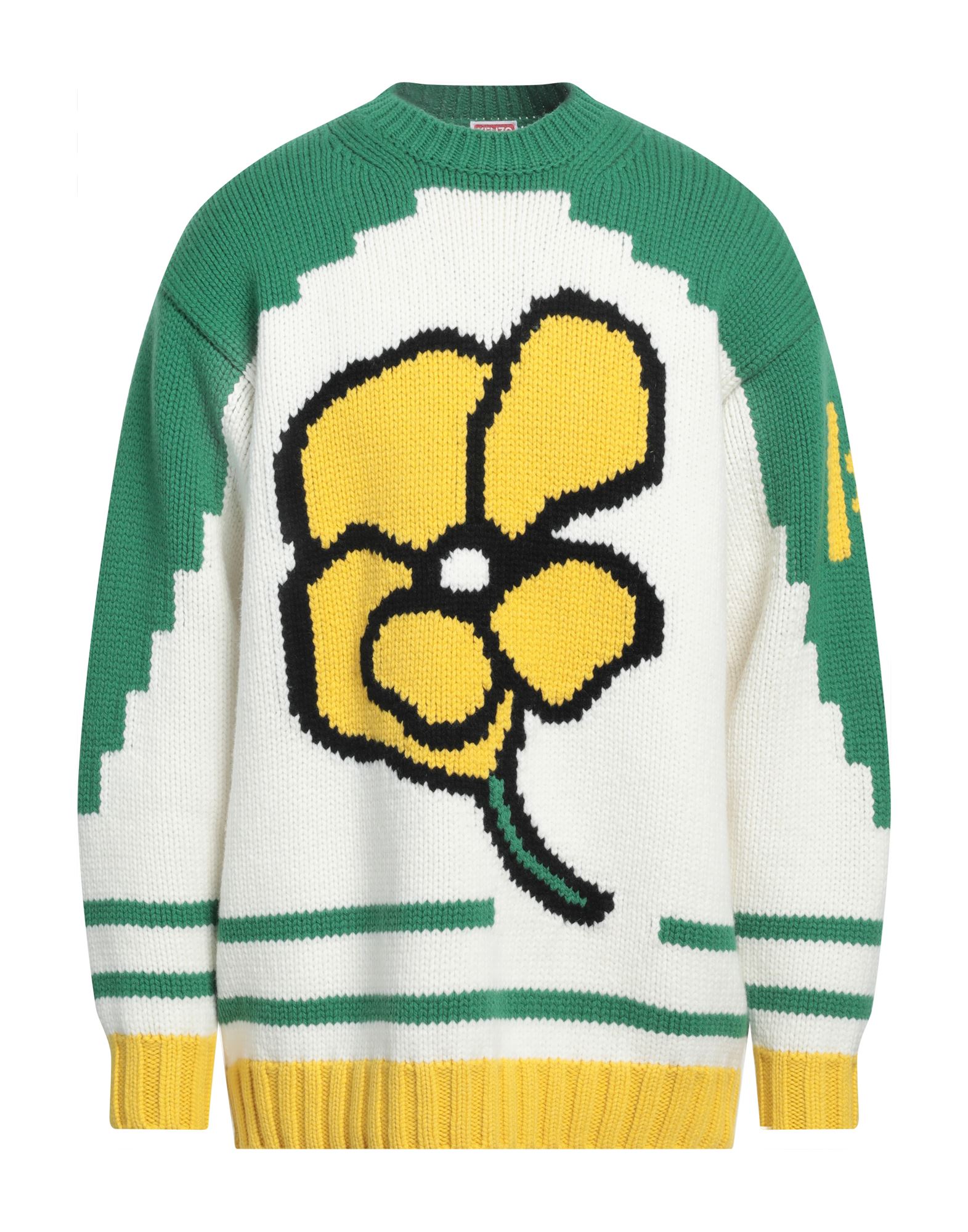 울, 헤비웨이트 니트, 브랜드 로고, 멀티컬러 패턴, 크루넥, 롱 슬리브, 손세탁 또는 드라이클리닝, 표백 금지, 건조기 사용불가, 이 브랜드는 사이즈가 크게 나옵니다. 이미지