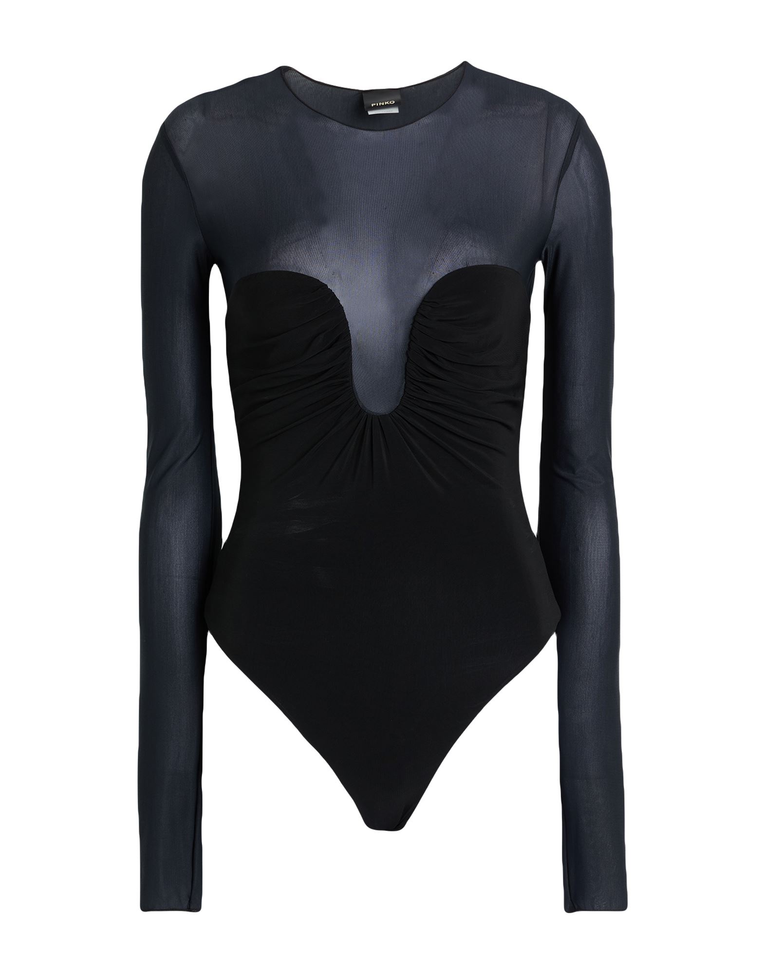 저지, 스트레치 패브릭, 솔리드 컬러, 개더 디테일, 크루넥, 롱 슬리브, 드라이클리닝, 표백 금지, 건조기 사용불가. 이미지