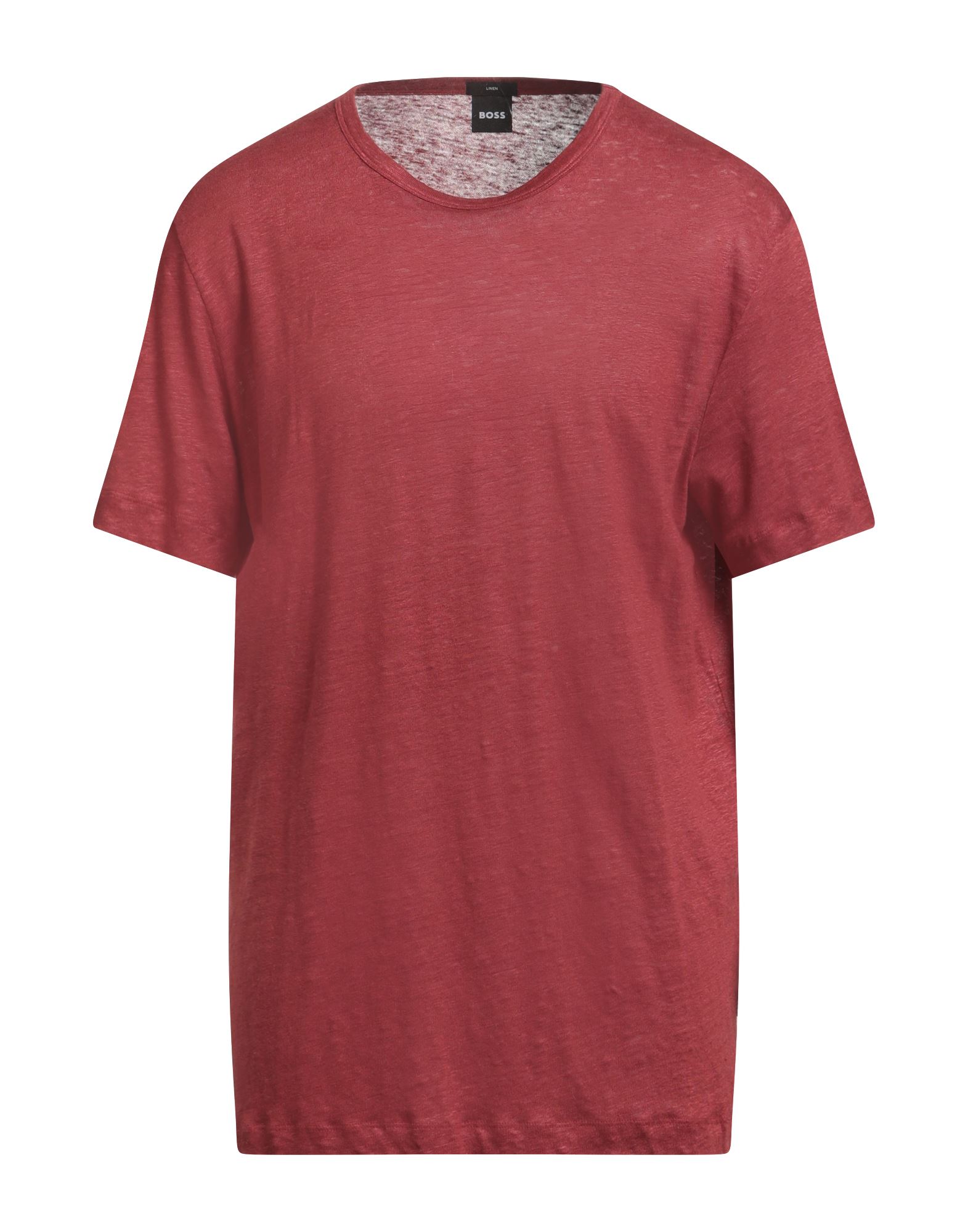 리넨, 저지, 브랜드 로고, 솔리드 컬러, 크루넥, 쇼트 슬리브, 세탁기로 세탁, 표백 금지, 건조기 사용불가, 베이직 티. 이미지