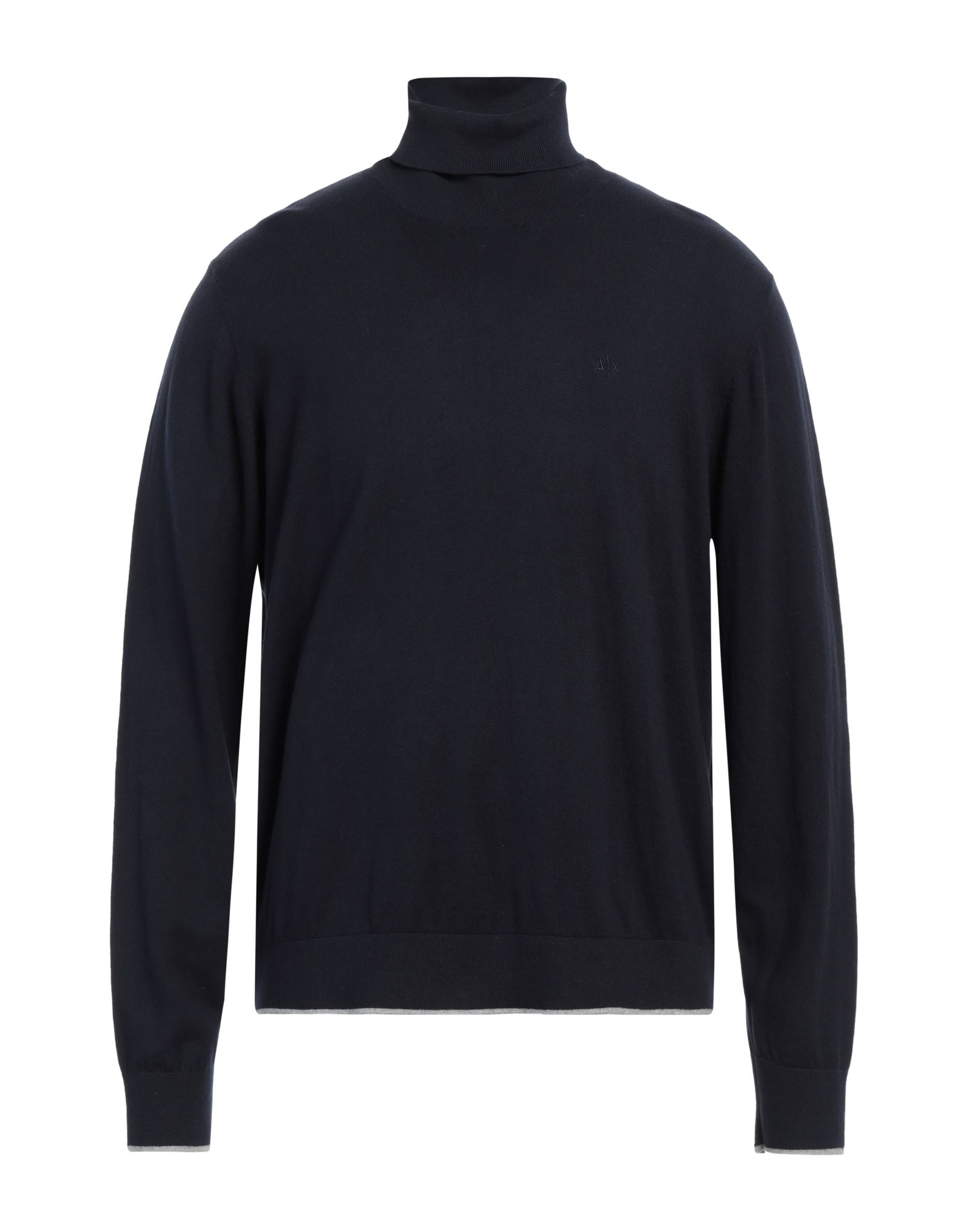 니트 소재, 라이트웨이트 니트, 스트레치 패브릭, 브랜드 로고, 솔리드 컬러, 터틀넥, 롱 슬리브, 손세탁, 건조기 사용불가. 이미지