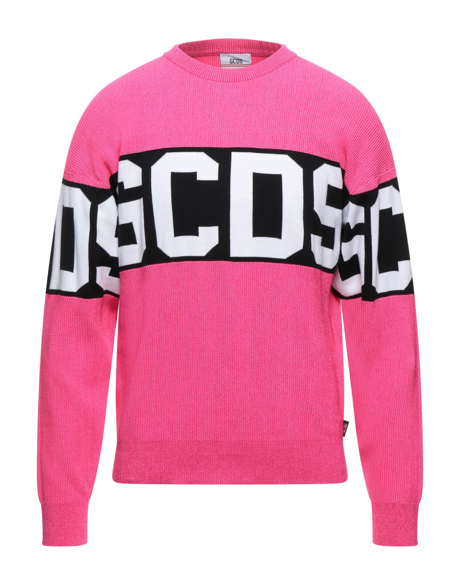 니트 소재, 로고, 미디엄웨이트 니트, 라운드 네크라인, 멀티컬러 패턴, 롱 슬리브, 포켓 없음. 이미지