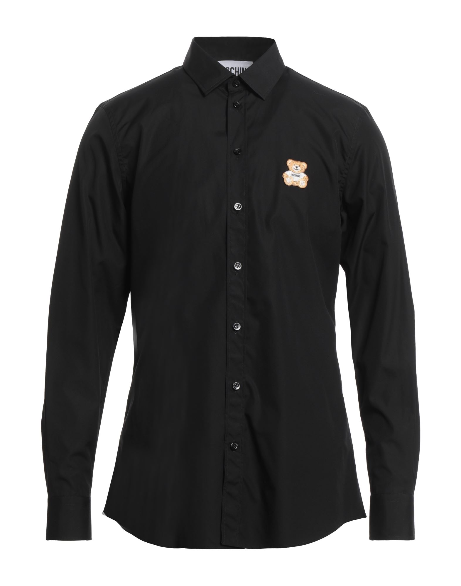 레귤러 셔츠, 우븐, 솔리드 컬러, 자수 장식, 클래식 칼라, 롱 슬리브, 버튼 커프스, 버튼 여밈, 포켓 없음, 동물성 비섬유 자재 함유, 세탁기 세탁 또는 드라이클리닝, 표백 금지, 건조기 사용불가. 이미지