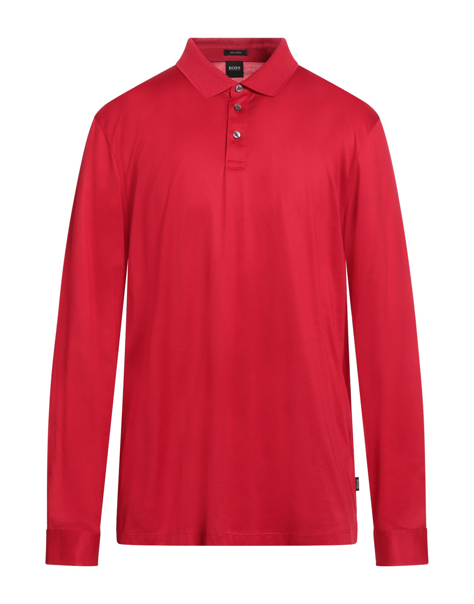 저지, 솔리드 컬러, 브랜드 로고, 폴로 칼라, 롱 슬리브, 버튼 커프스, 버튼 여밈, 사이드 슬릿 헴라인, 세탁기로 세탁, 표백 금지, 건조기 사용불가. 이미지