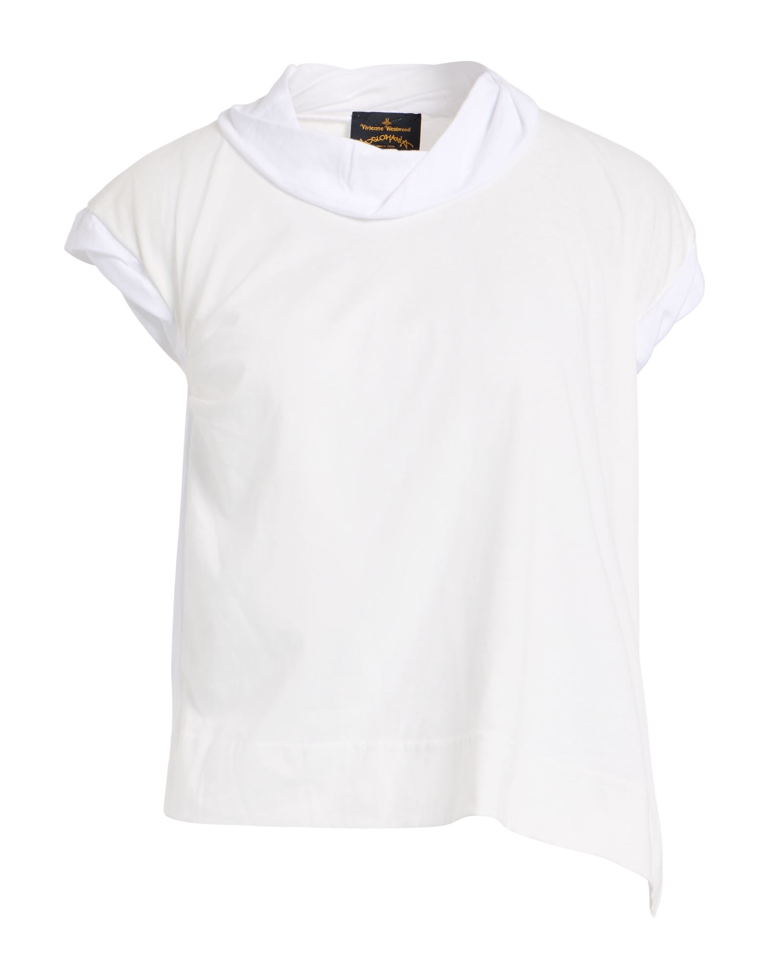 베이직 티, 저지, 솔리드 컬러, 장식 부착 없음, 크루넥, 쇼트 슬리브. 이미지