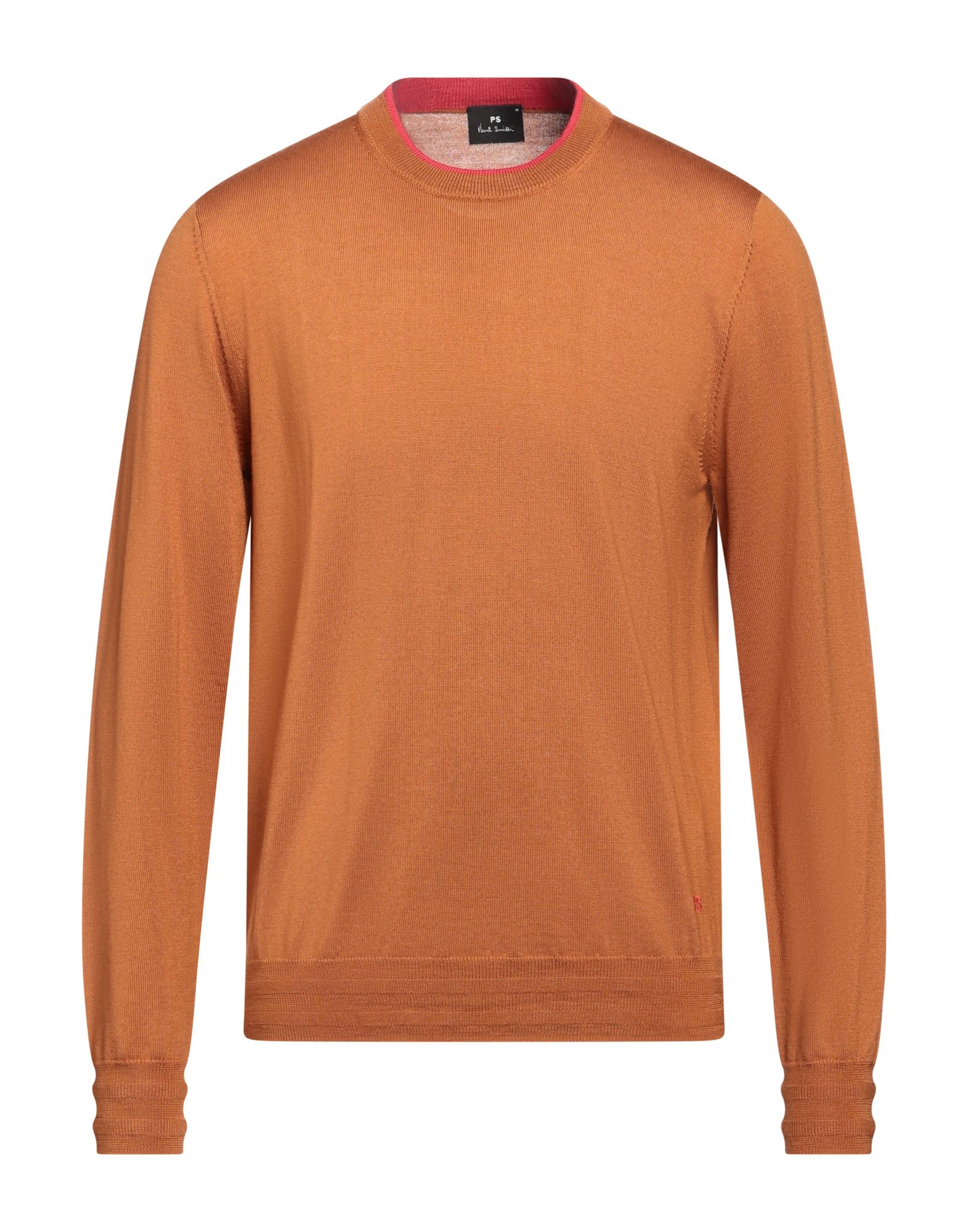 니트 소재, 라이트웨이트 니트, 자수, 브랜드 로고, 투톤 패턴, 라운드 네크라인, 롱 슬리브, 포켓 없음. 이미지