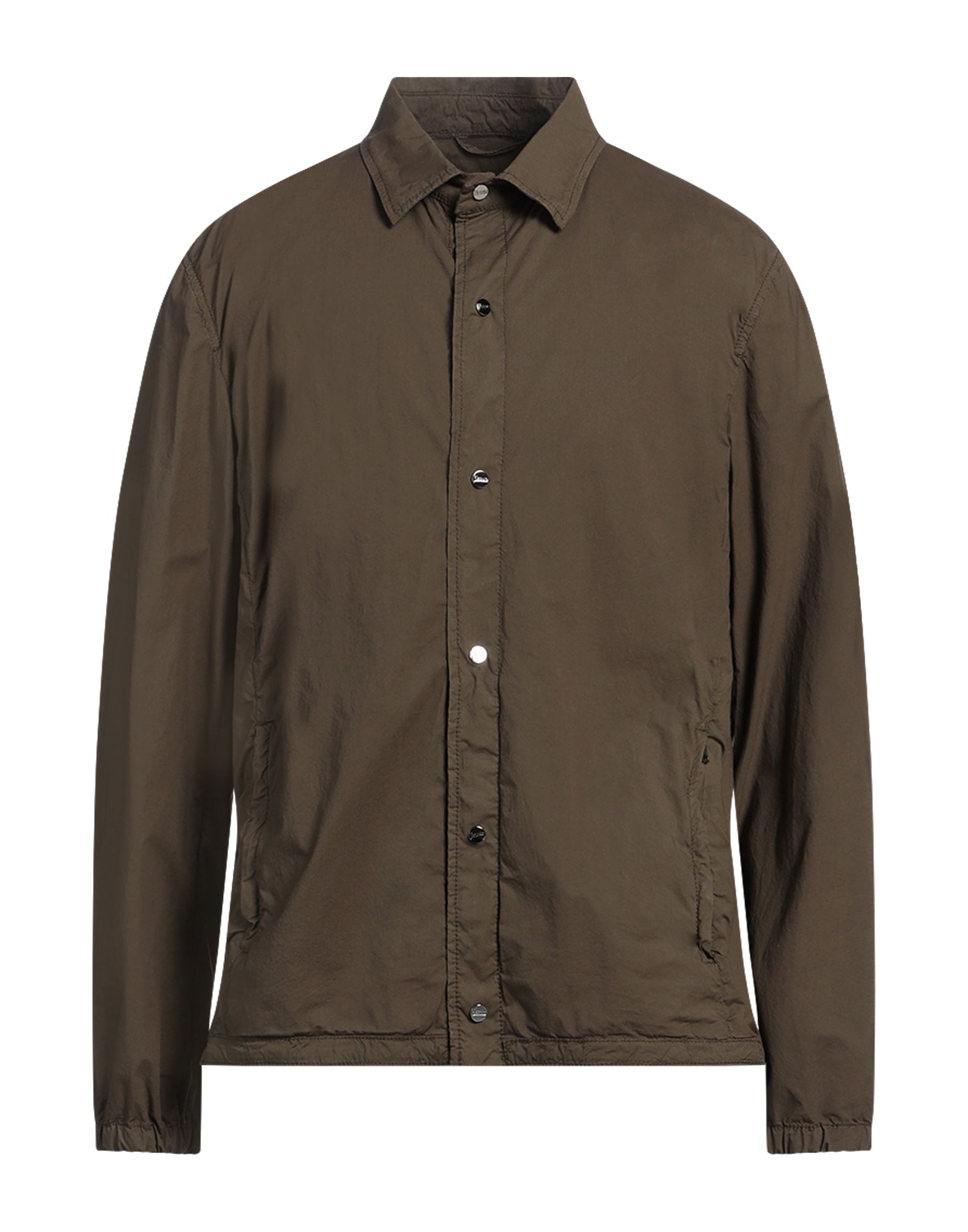 셔츠 자켓, 우븐, 솔리드 컬러, 장식 부착 없음, 클래식 칼라, 롱 슬리브, 스냅버튼 여밈, 멀티 포켓, 지퍼 포켓, 스트레치, 드라이클리닝, 표백 금지, 건조기 사용불가. 이미지