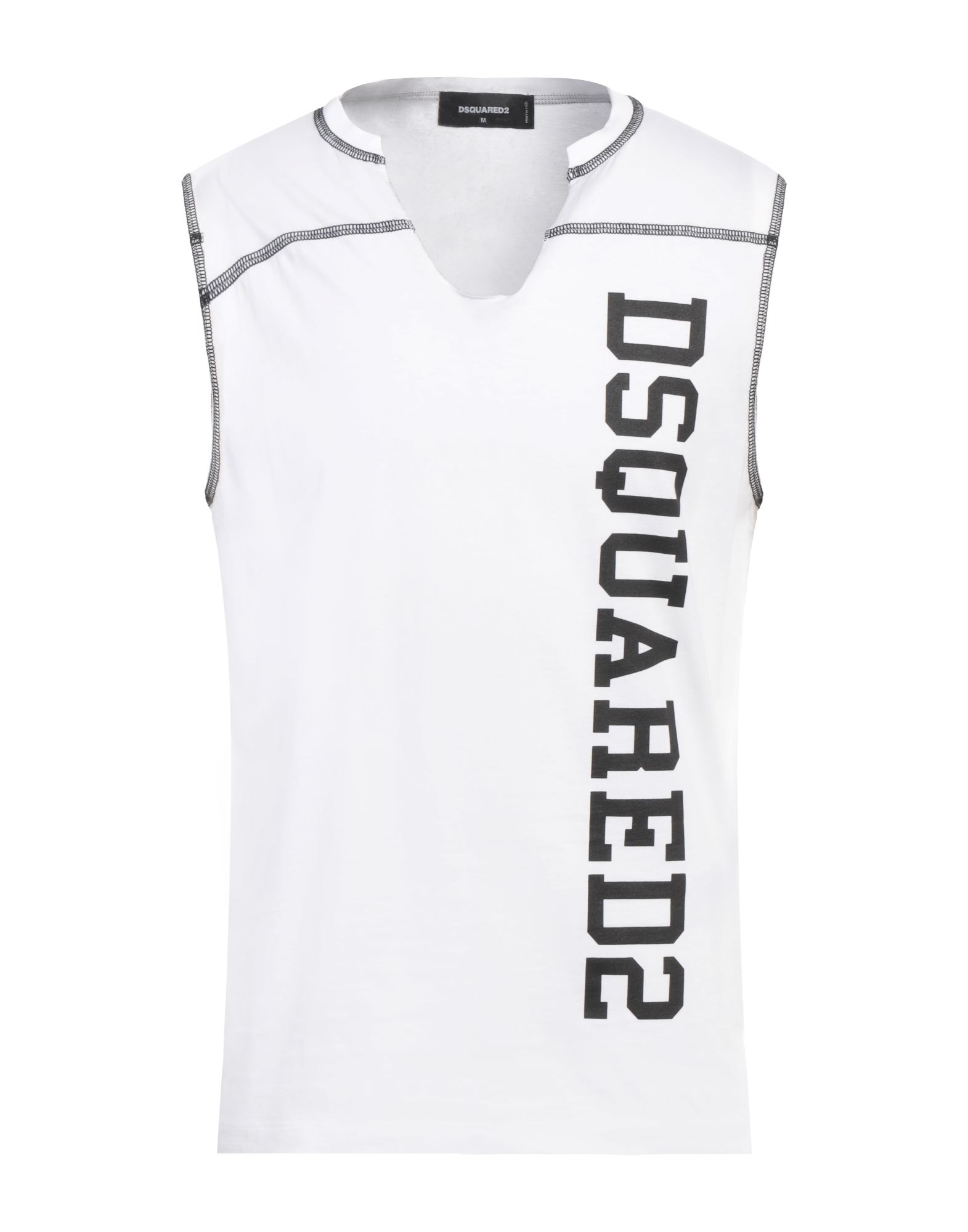 로고 프린트 티셔츠, 저지, 프린트 디테일 솔리드 컬러, 파이핑 트림, 크루넥, 슬리브리스, 세탁기 세탁 또는 드라이클리닝, 표백 금지, 건조기 사용불가. 이미지