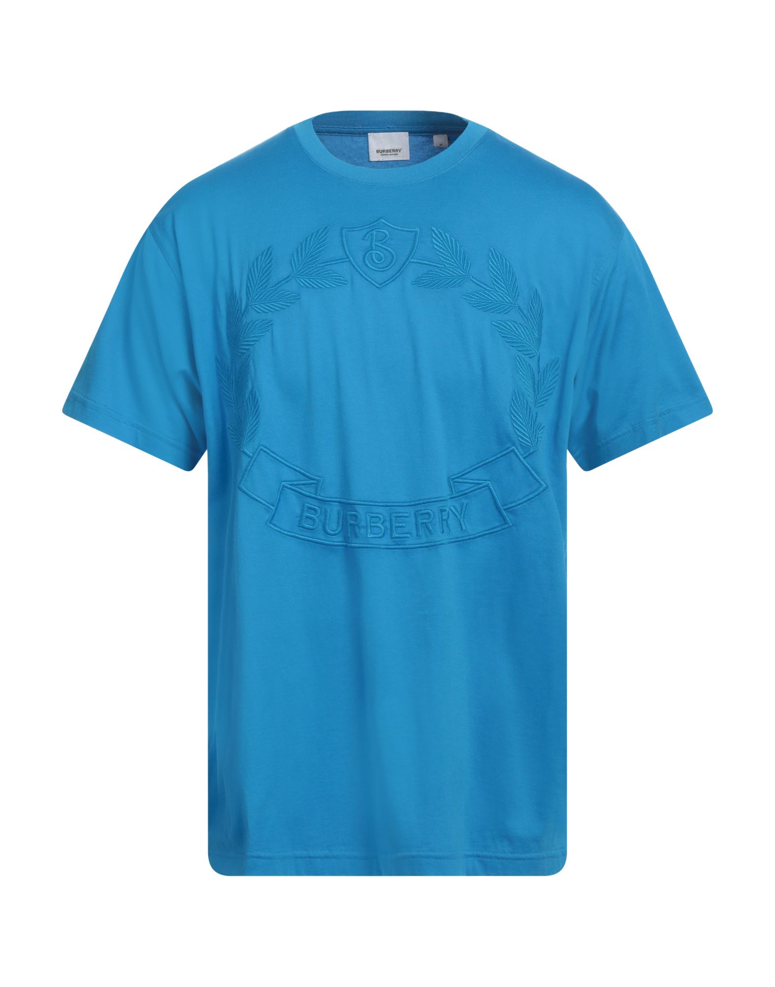 티셔츠, 저지, 장식 디테일 솔리드 컬러, 자수 로고 장식, 크루넥, 쇼트 슬리브, 세탁기로 세탁, 표백 금지, 건조기 사용불가. 이미지