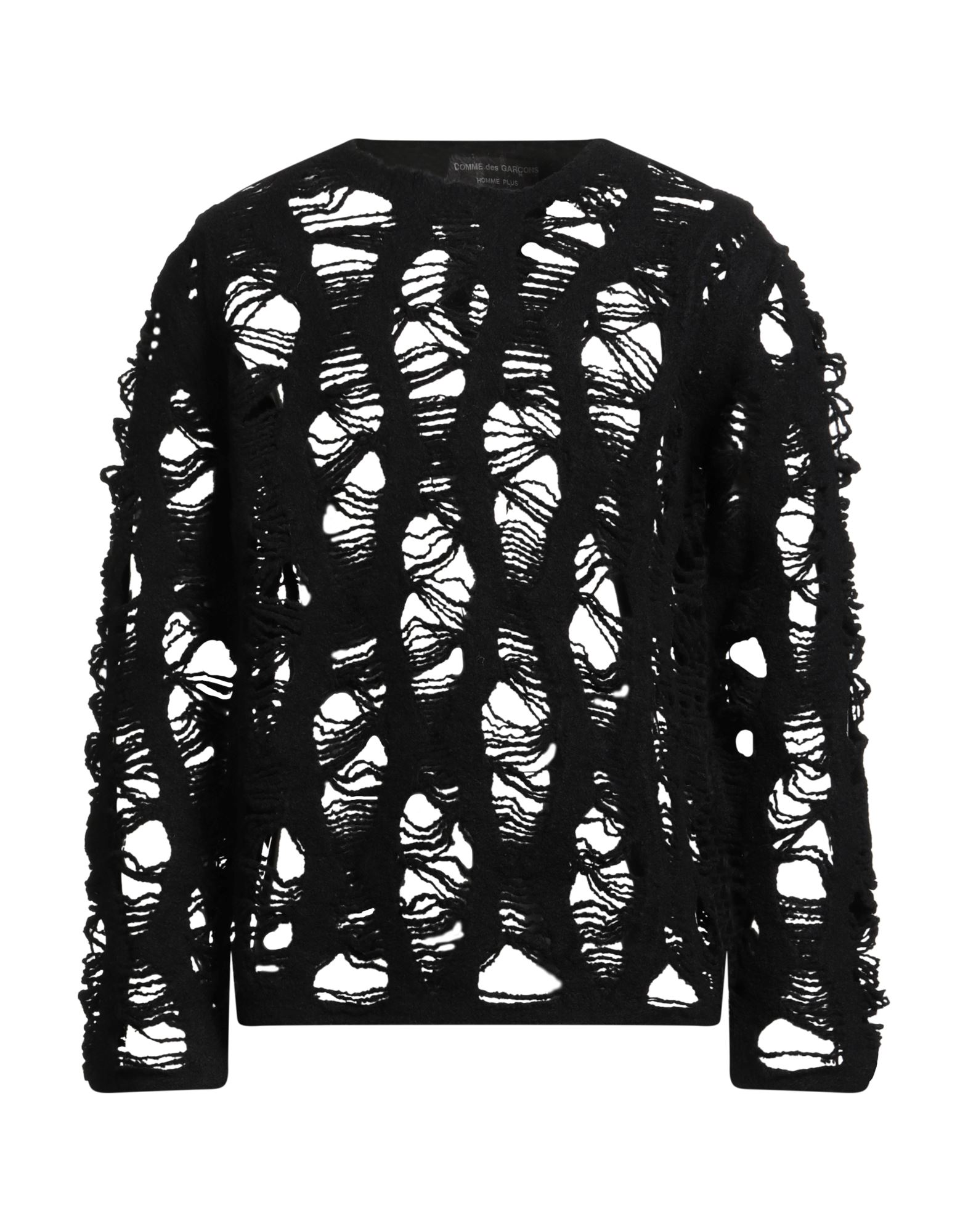 울, 디스트레스드 효과, 미디엄웨이트 니트, 솔리드 컬러, 장식 부착 없음, 크루넥, 롱 슬리브, 드라이클리닝, 표백 금지, 건조기 사용불가. 이미지