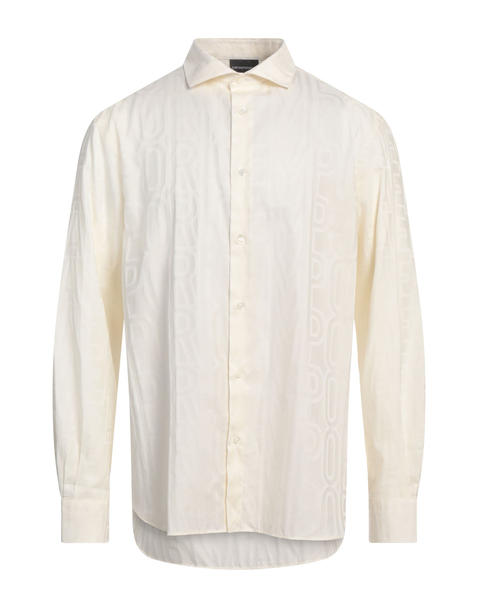 레귤러 셔츠, 자카드, 로고 디자인, 장식 부착 없음, 클래식 칼라, 롱 슬리브, 버튼 커프스, 버튼 여밈, 동물성 비섬유 자재 함유, 세탁기로 세탁, 표백 금지, 건조기 사용불가. 이미지