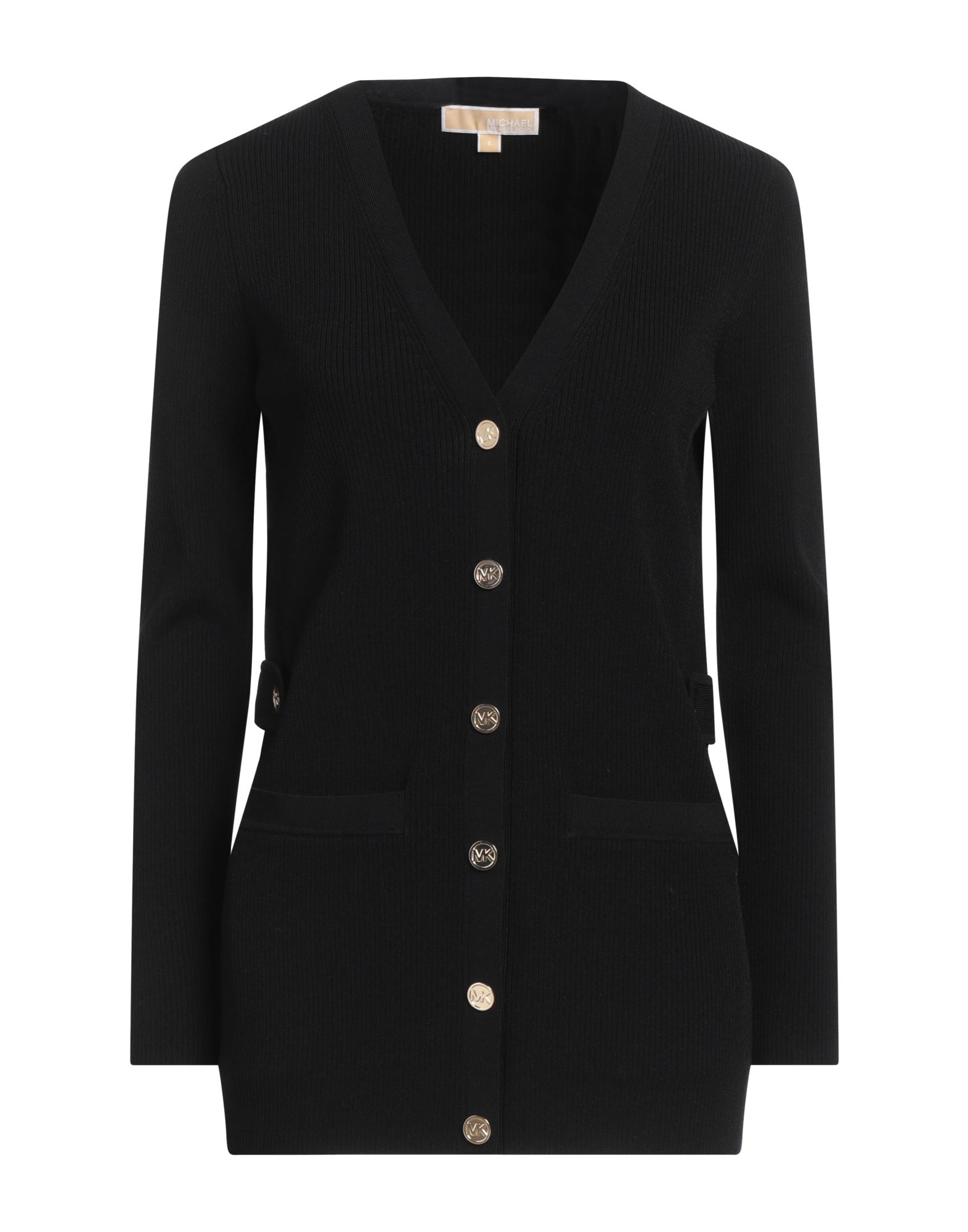 니트 소재, 라이트웨이트 니트, 솔리드 컬러, 브랜드 로고, 롱 슬리브, 스트레치, 세탁기 세탁 또는 드라이클리닝, 건조기 사용불가. 이미지