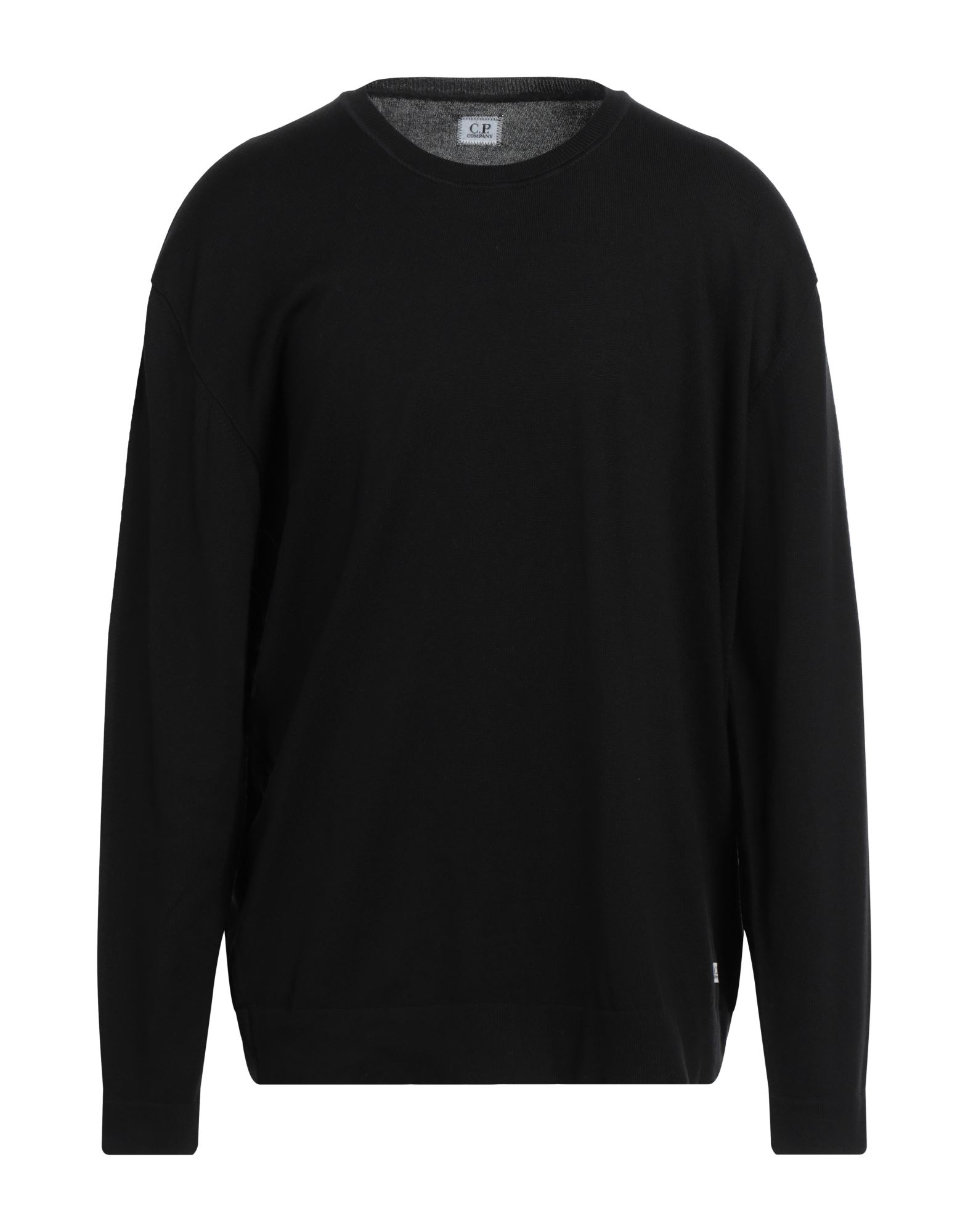 니트 소재, 라이트웨이트 니트, 솔리드 컬러, 브랜드 로고, 크루넥, 롱 슬리브, 세탁기 세탁 또는 드라이클리닝, 표백 금지, 건조기 사용불가. 이미지