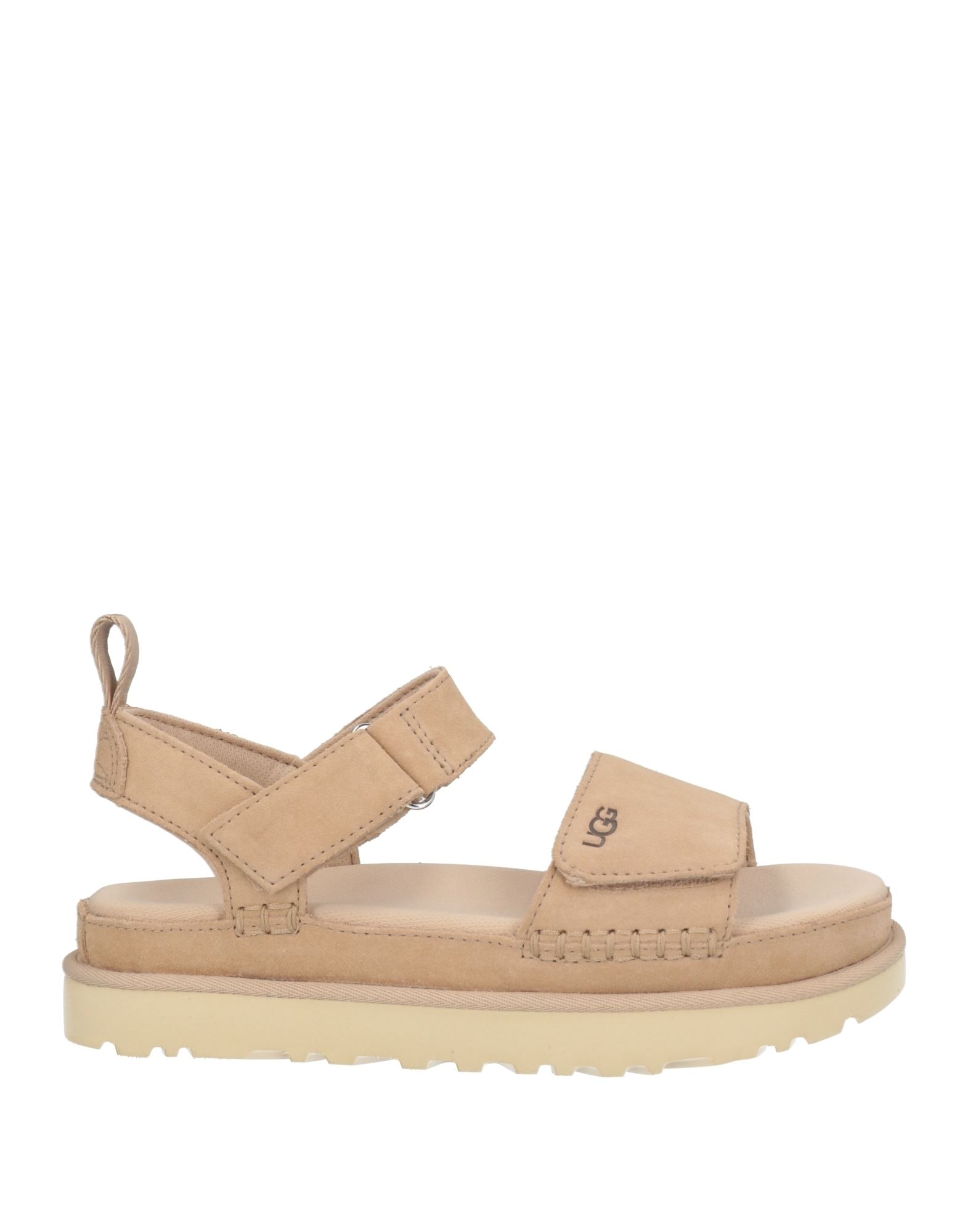 앵클 스트랩 샌들, 주트 솔, 브랜드 로고, 솔리드 컬러, 내부 패브릭, 벨크로 여밈, 라운드 토, 힐 없음, 플랫폼, 동물성 비섬유 자재 함유. 이미지