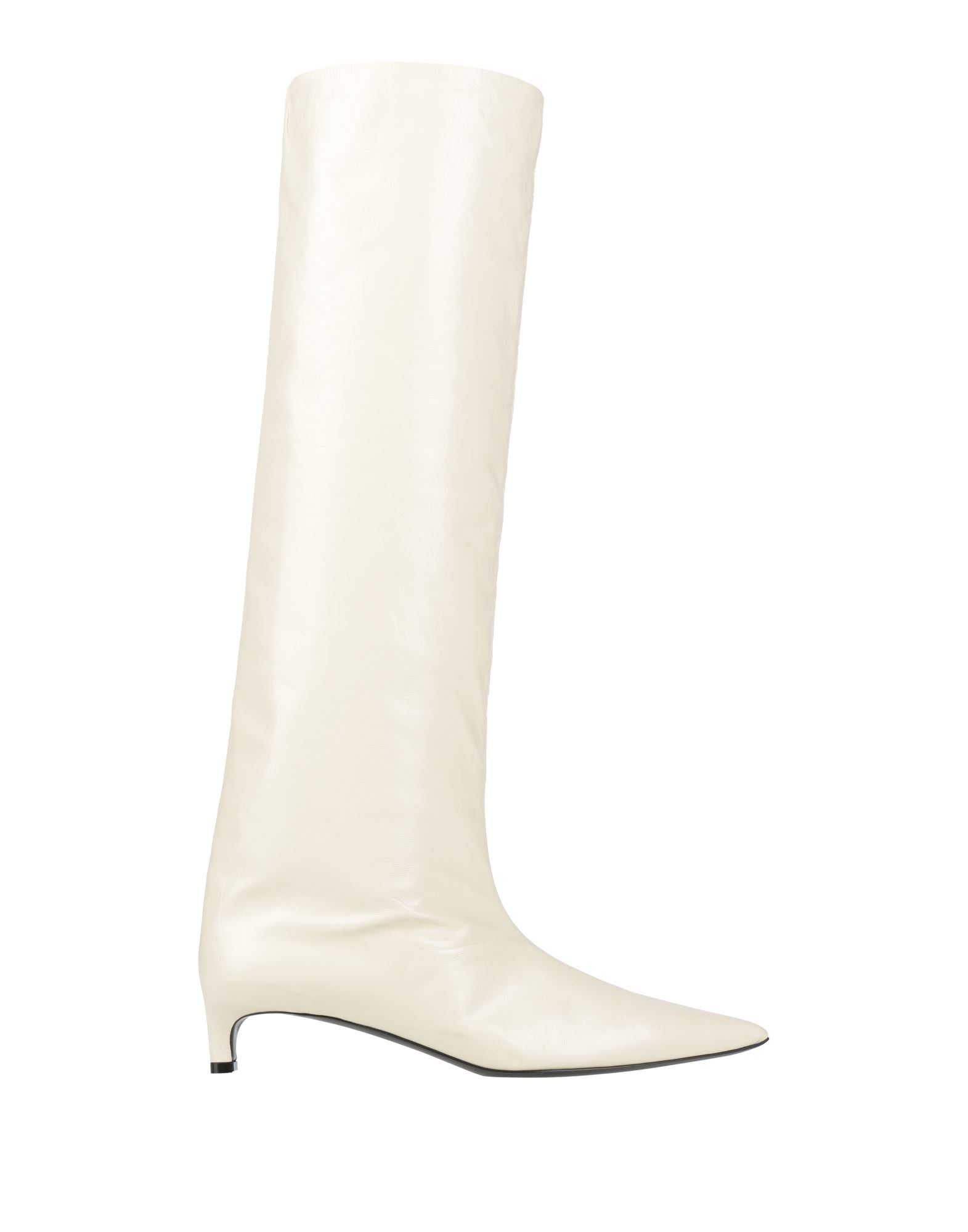 부츠, 가죽, 장식 부착 없음, 솔리드 컬러, 가죽 소재의 내부, 포인티드/테이퍼드 토, 로우 힐, 가죽 밑창, 동물성 비섬유 자재 함유. 이미지