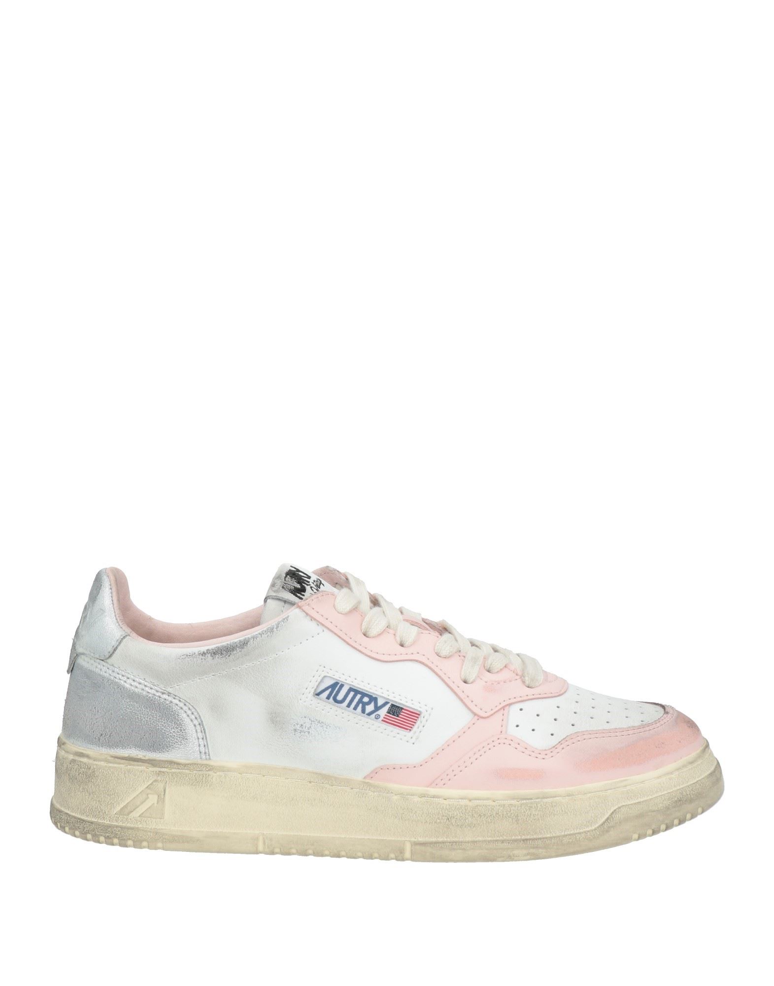 로우탑 스니커즈 & 스포츠 슈즈, 가죽, 멀티컬러 패턴, 브랜드 로고, 가죽 소재의 내부, 레이스업 여밈, 라운드 토, 미끄럼방지 고무 밑창, 동물성 비섬유 자재 함유. 이미지