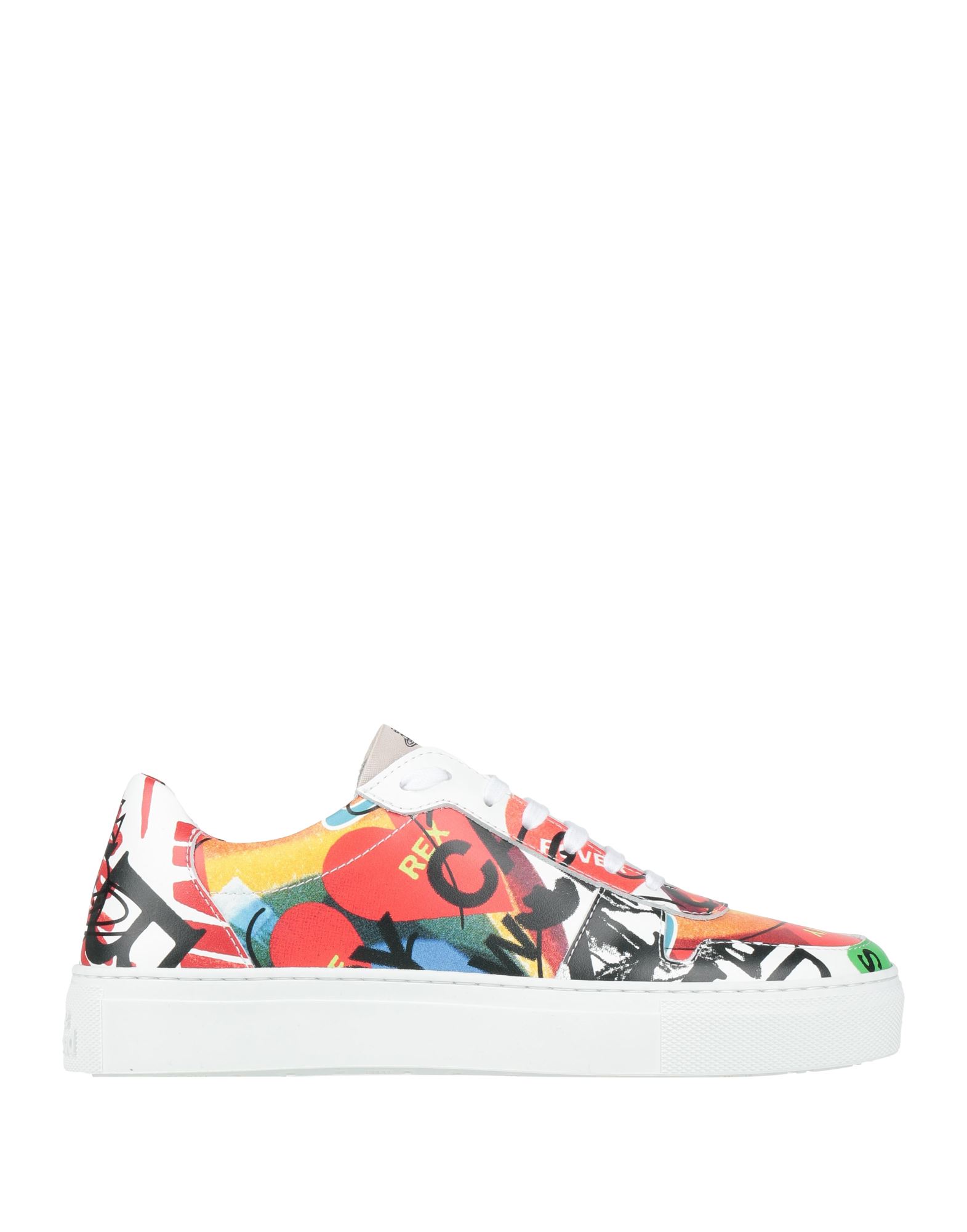 로우탑 스니커즈 & 스포츠 슈즈, 가죽, 멀티컬러 패턴, 장식 부착 없음, 가죽 소재의 내부, 라운드 토, 고무 밑창, 동물성 비섬유 자재 함유. 이미지