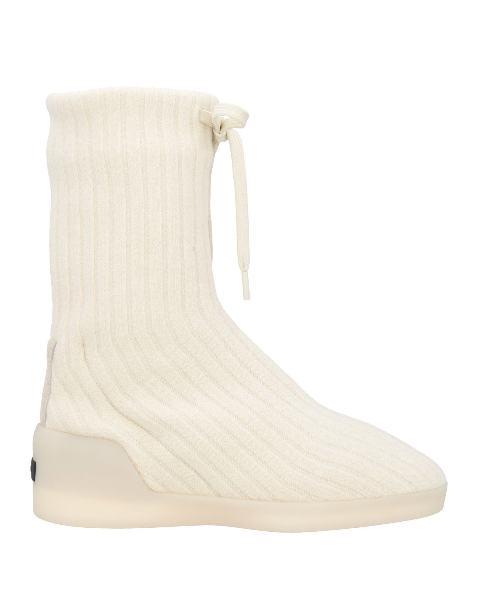 부츠, 니트 소재, 리브(rib) 조직, 솔리드 컬러, 스웨이드 트리밍 , 가죽 소재의 내부, 라운드 토, 힐 없음, 고무 밑창, 동물성 비섬유 자재 함유. 이미지