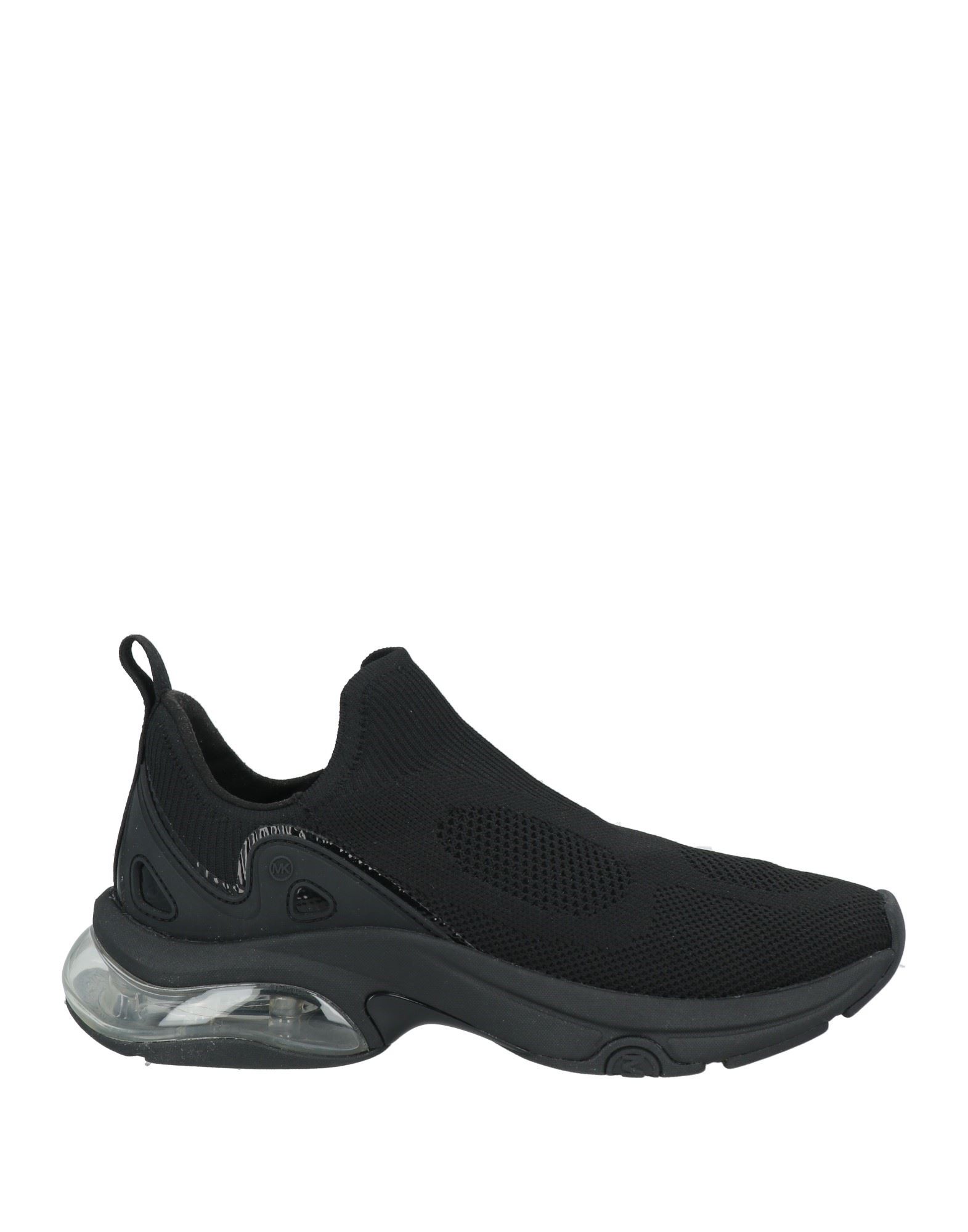 니트 소재, 브랜드 로고, 솔리드 컬러, 내부 패브릭, 라운드 토, 힐 없음, 미끄럼방지 고무 밑창, 삭스 스니커즈. 이미지