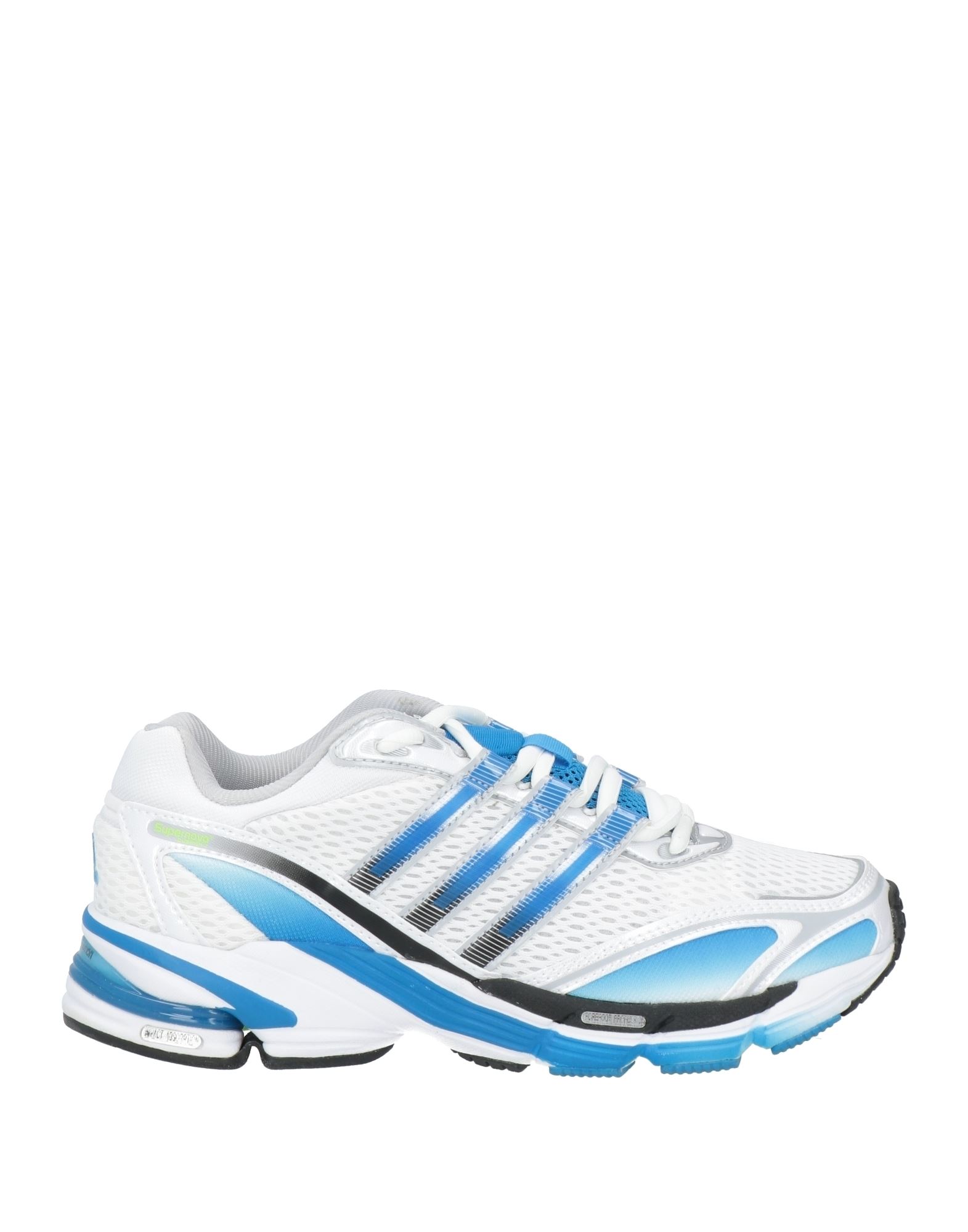 로우탑 스니커즈 & 스포츠 슈즈, 스쿠버 원단, 인조가죽, 멀티컬러 패턴, 브랜드 로고, 내부 패브릭, 레이스업 여밈, 라운드 토, 고무 밑창. 이미지