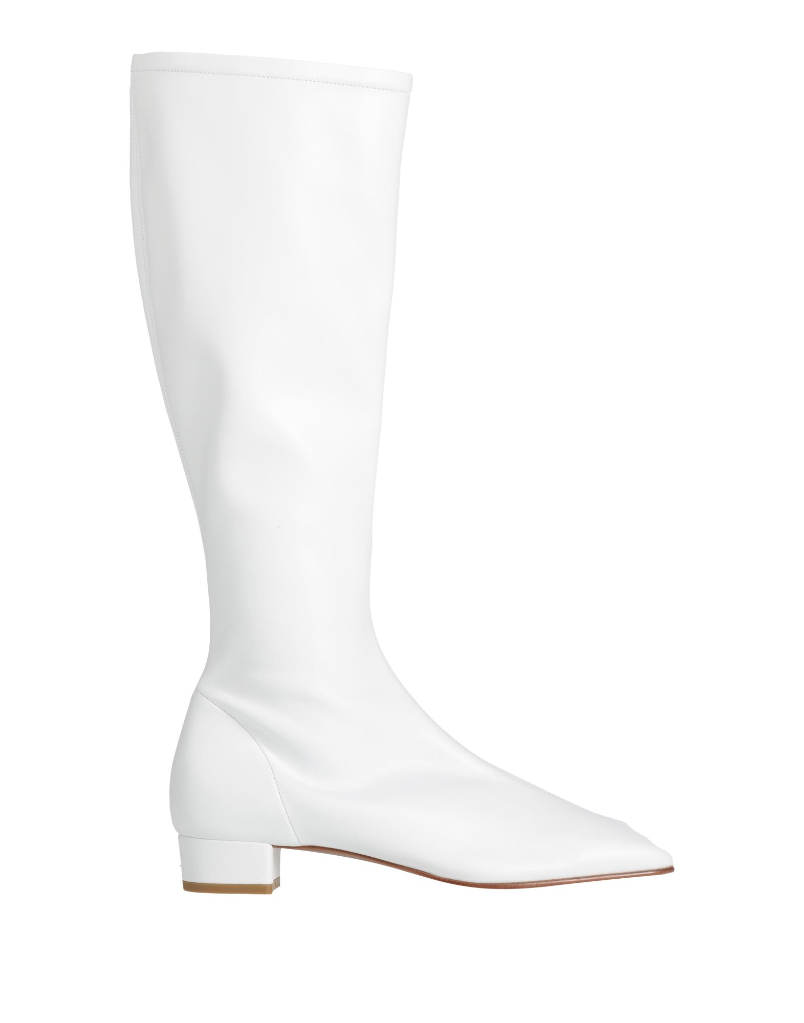 부츠, 가죽, 장식 부착 없음, 솔리드 컬러, 가죽 소재의 내부, 지퍼 여밈, 스퀘어 토, 로우 힐, 가죽 밑창, 동물성 비섬유 자재 함유. 이미지