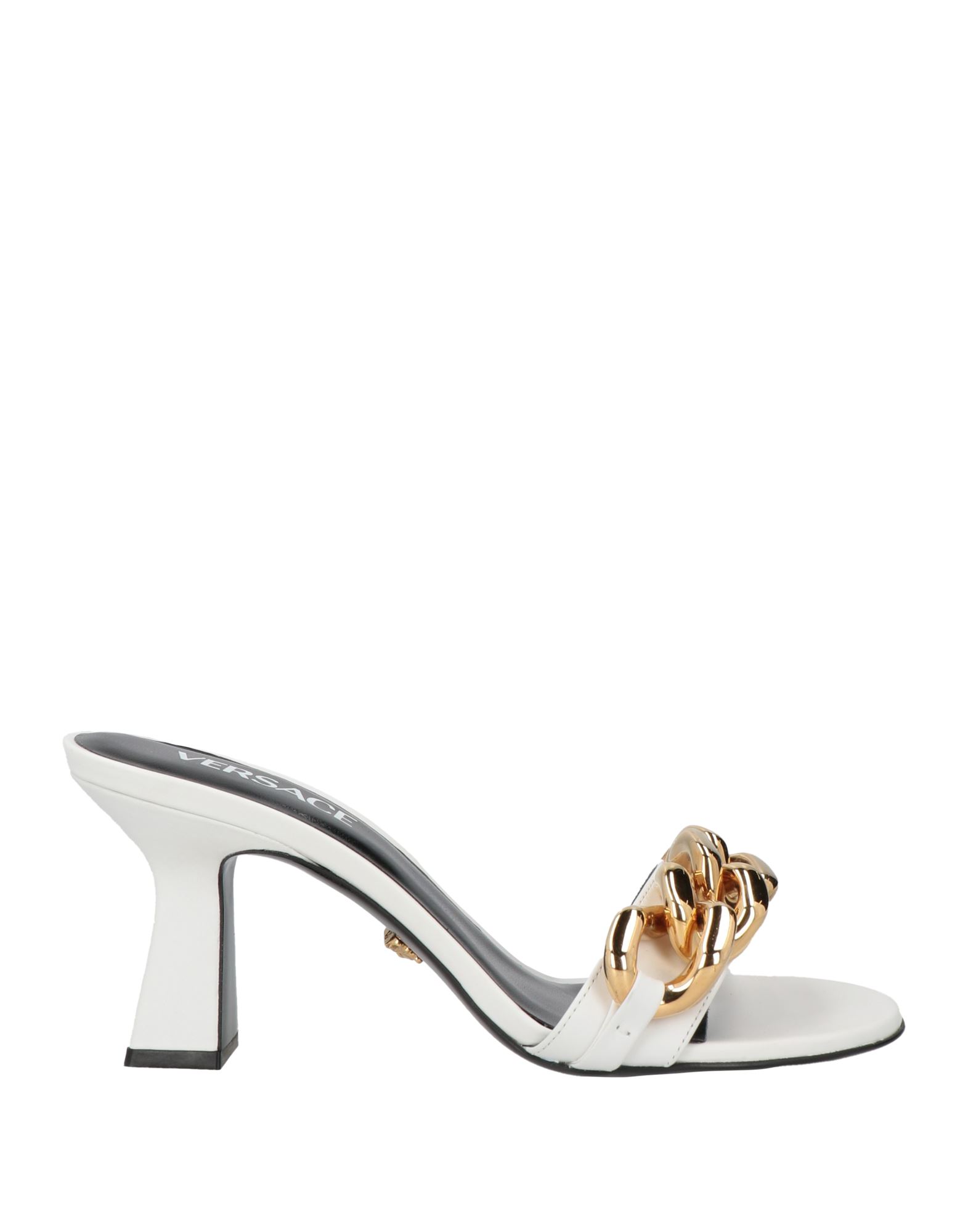 가죽, 장식 효과, 장식 디테일 솔리드 컬러, 가죽 소재의 내부, 라운드 토, 스풀 힐, 가죽/고무 밑창, 동물성 비섬유 자재 함유, 원밴드 샌들. 이미지