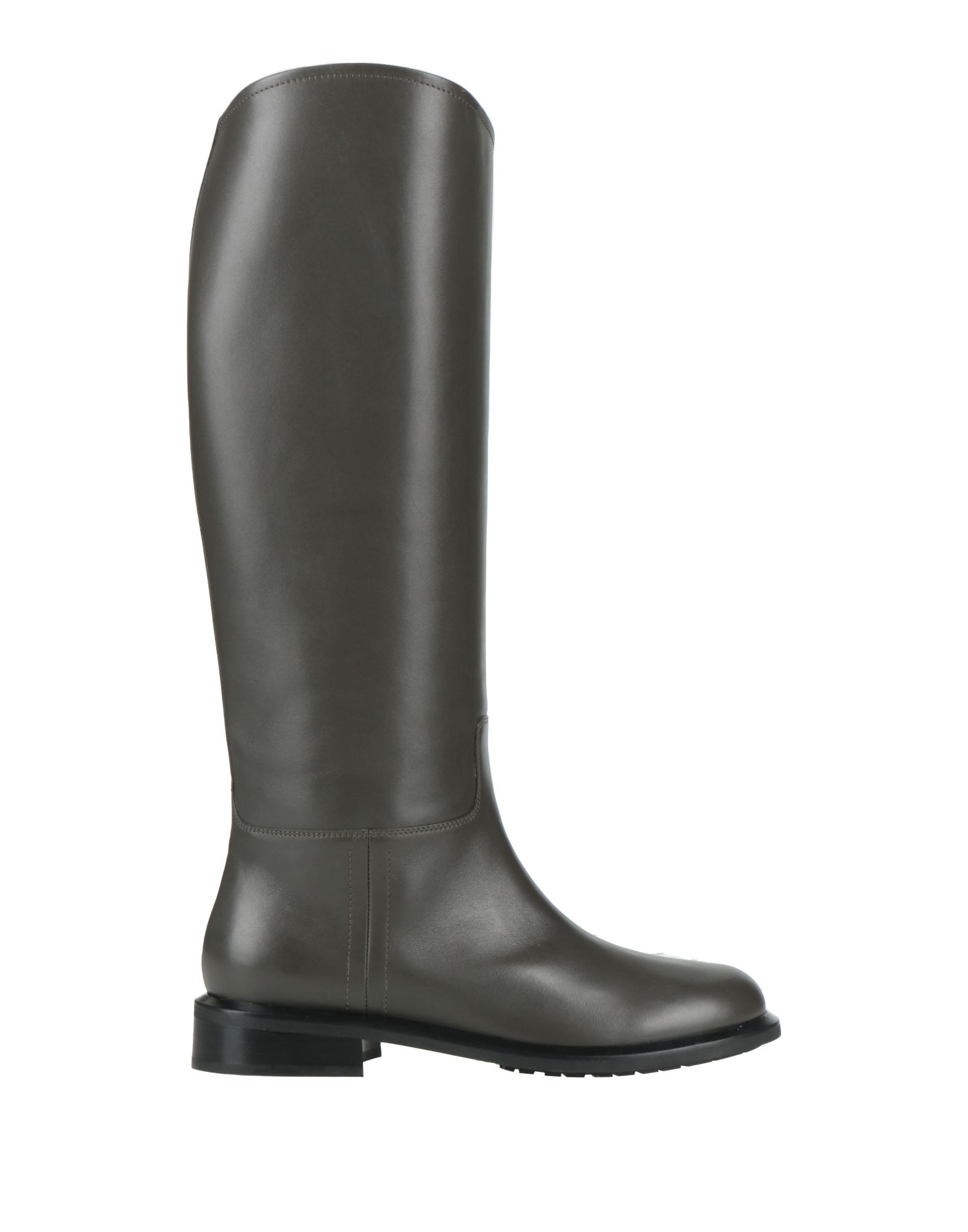 model 승마 부츠, 가죽, 솔리드 컬러, 장식 부착 없음, 가죽 소재의 내부, 라운드 토, 스퀘어 힐, 가죽/고무 밑창, 동물성 비섬유 자재 함유. 이미지